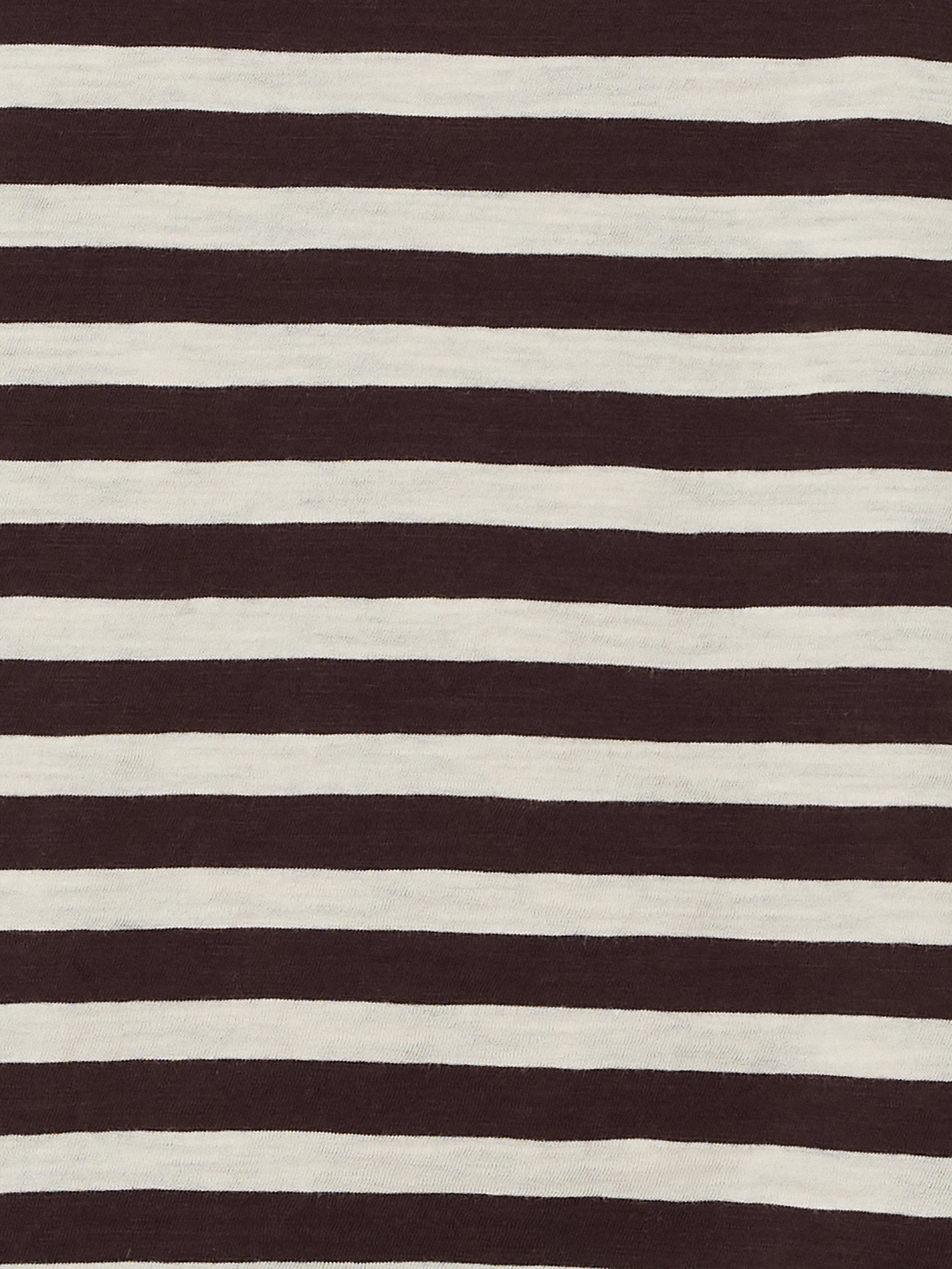 Cotton Slub Stripe Cap Sleeve Top | Oxblood - Image 6