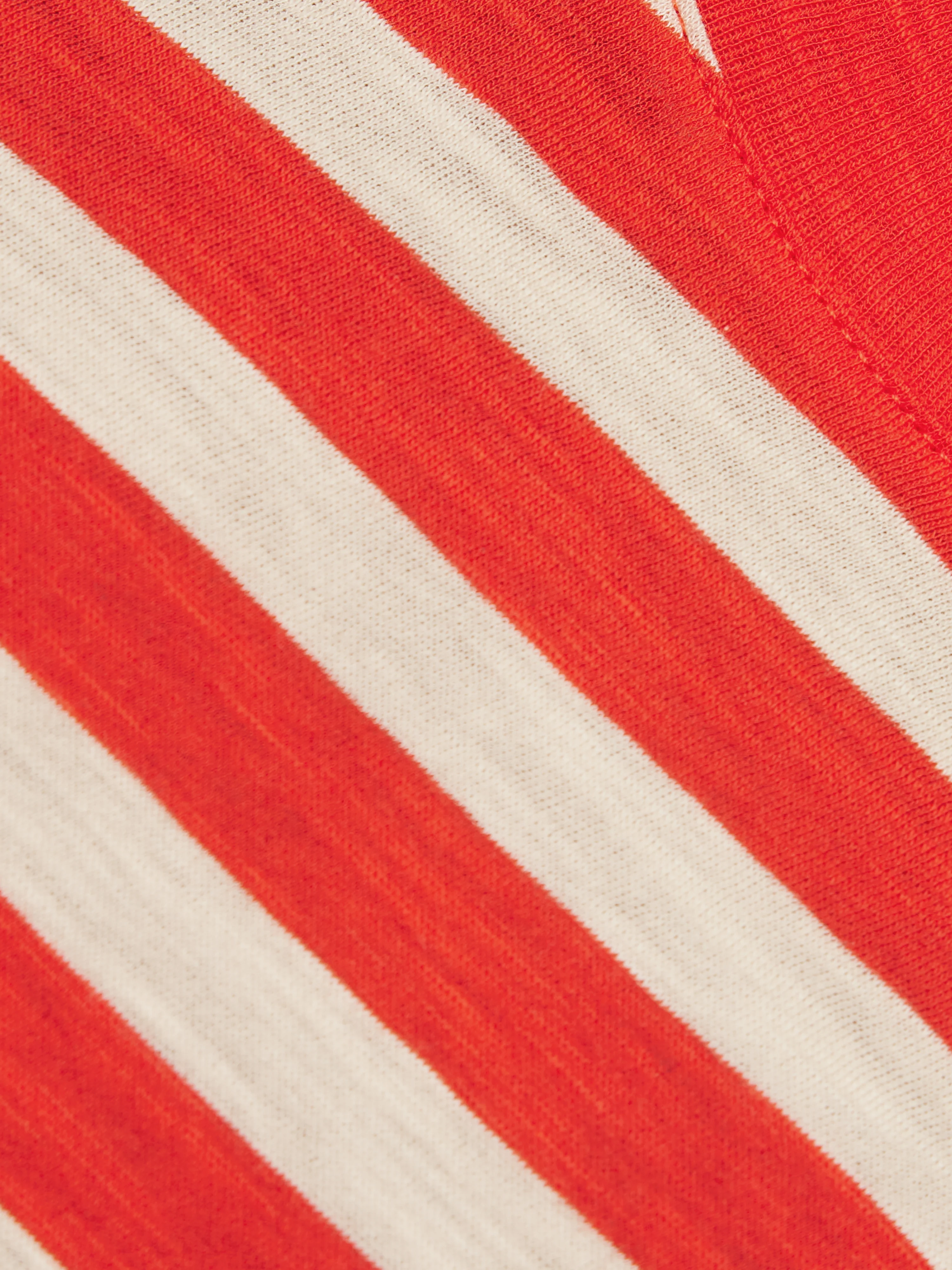 Cotton Slub Stripe Tee | Red - Image 7