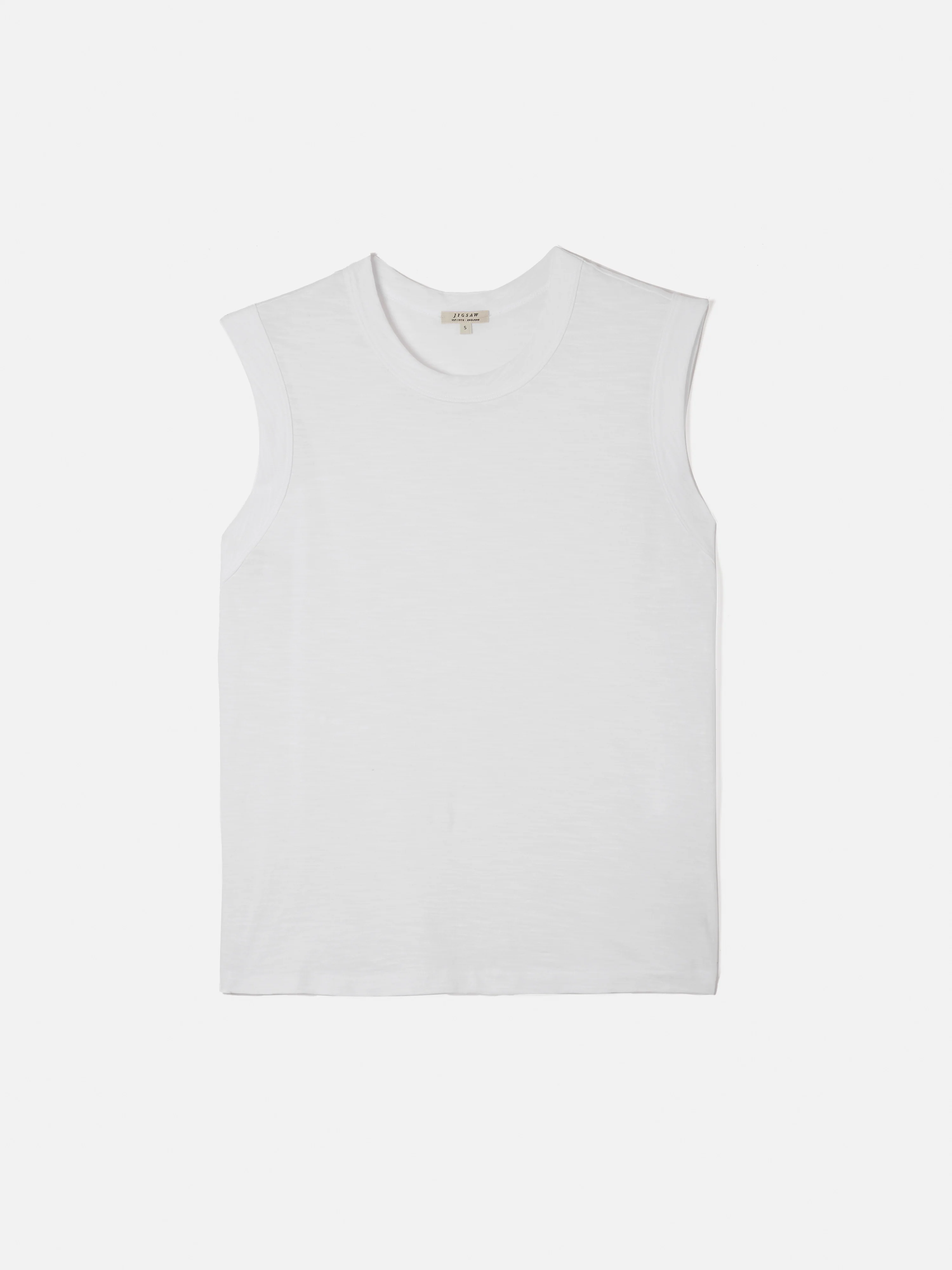 Cotton Slub Tank Top | White - Image 6