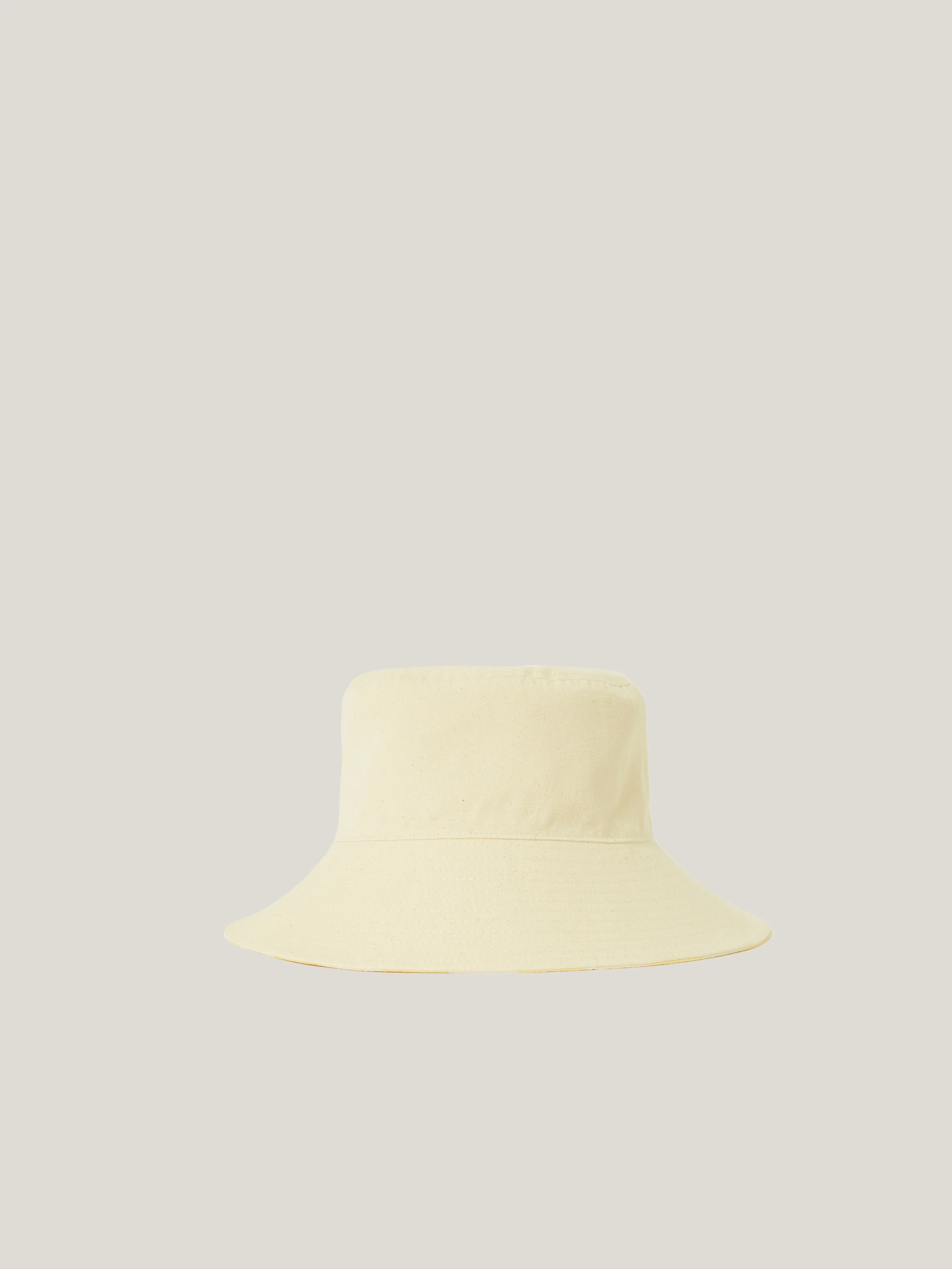 Reversible Cotton Stripe Bucket Hat | Yellow - Image 2