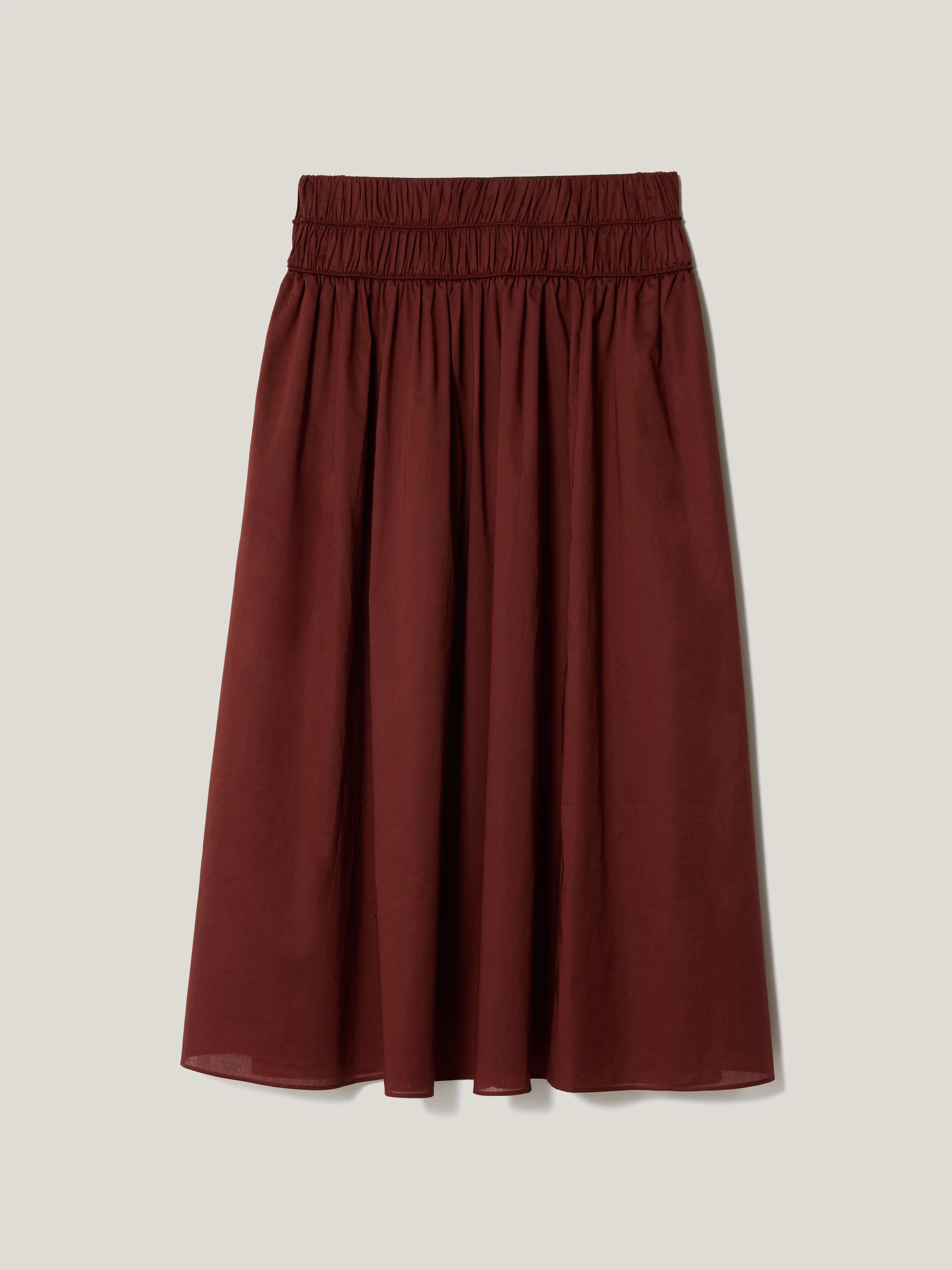 Cotton Voile Ruched Skirt | Red - Image 5