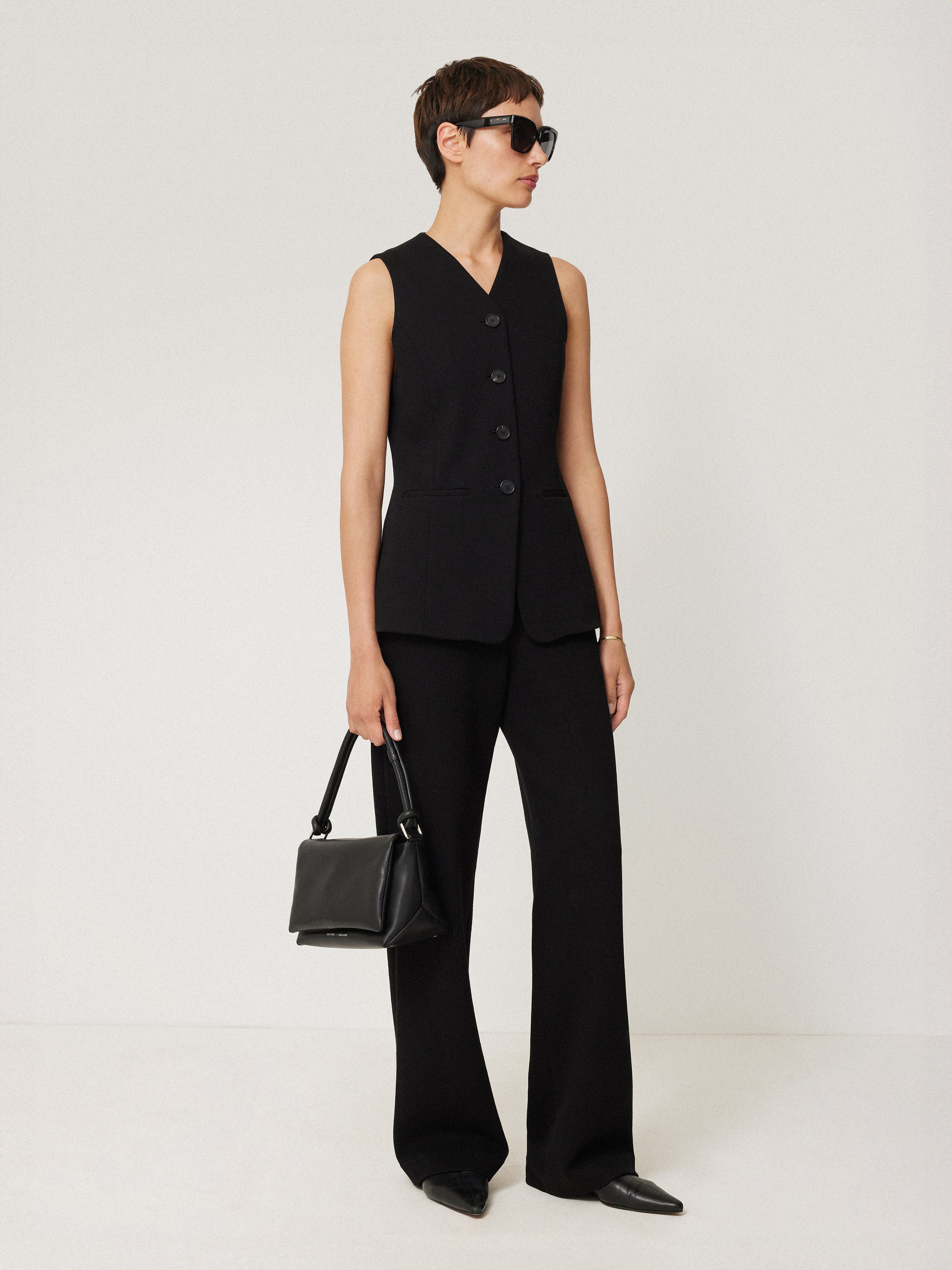 Crepe Ponte Jersey Blake Trouser | Black - Image 5