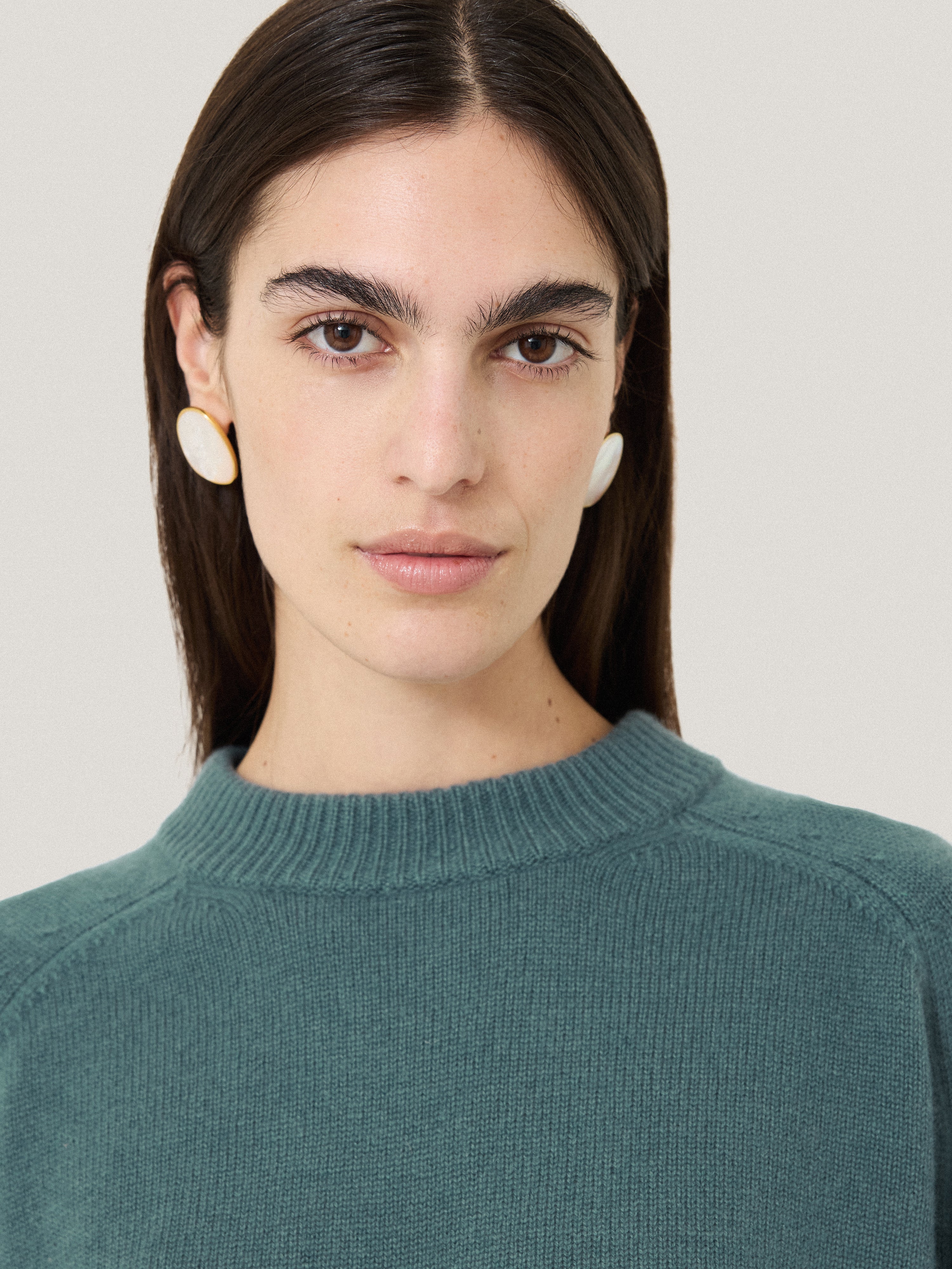 Crew Neck Poncho Jumper | Blue - Image 3