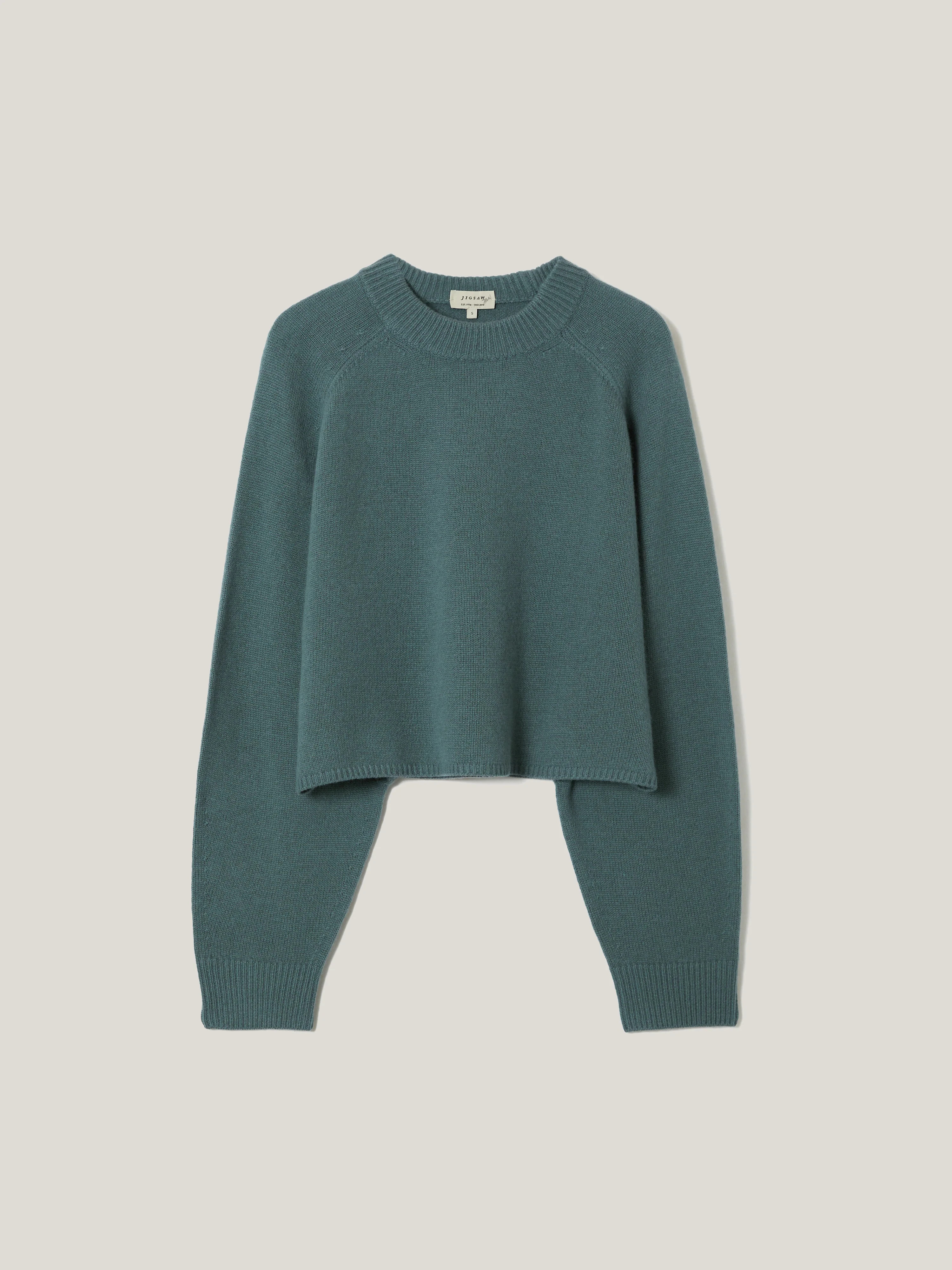 Crew Neck Poncho Jumper | Blue - Image 7