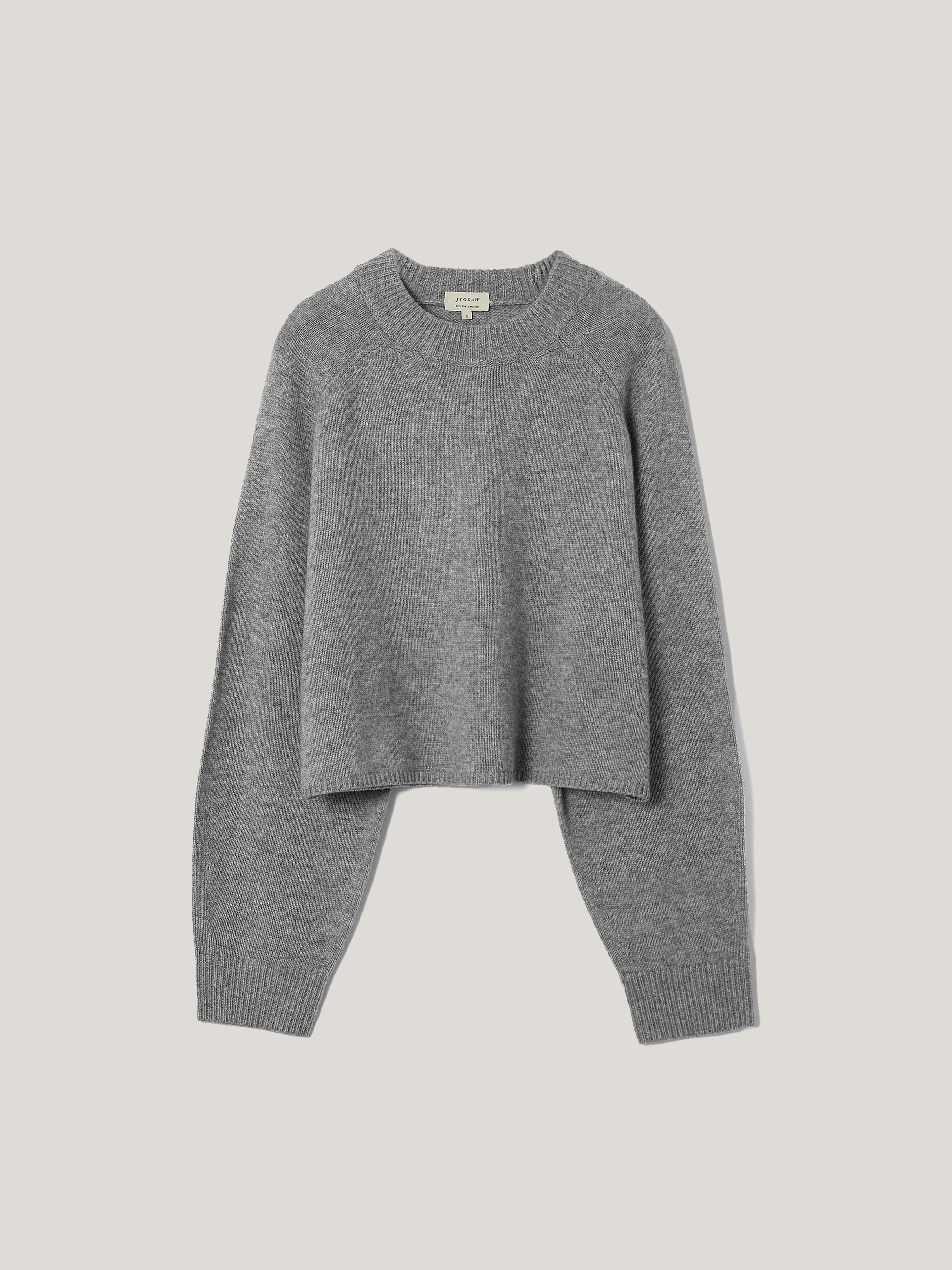 Crew Neck Poncho Jumper | Grey - Image 8