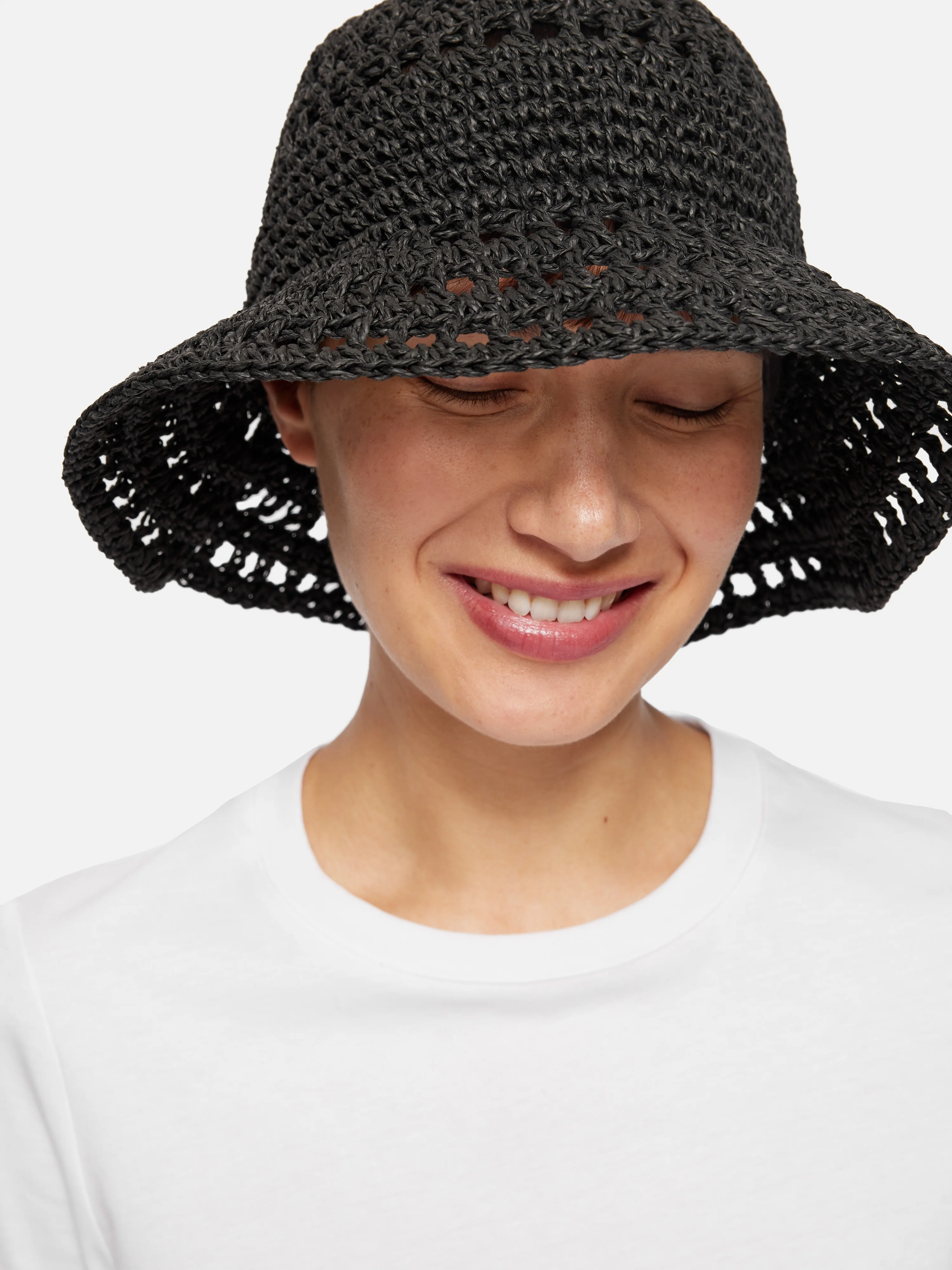 Crochet Bucket Hat | Black - Image 2