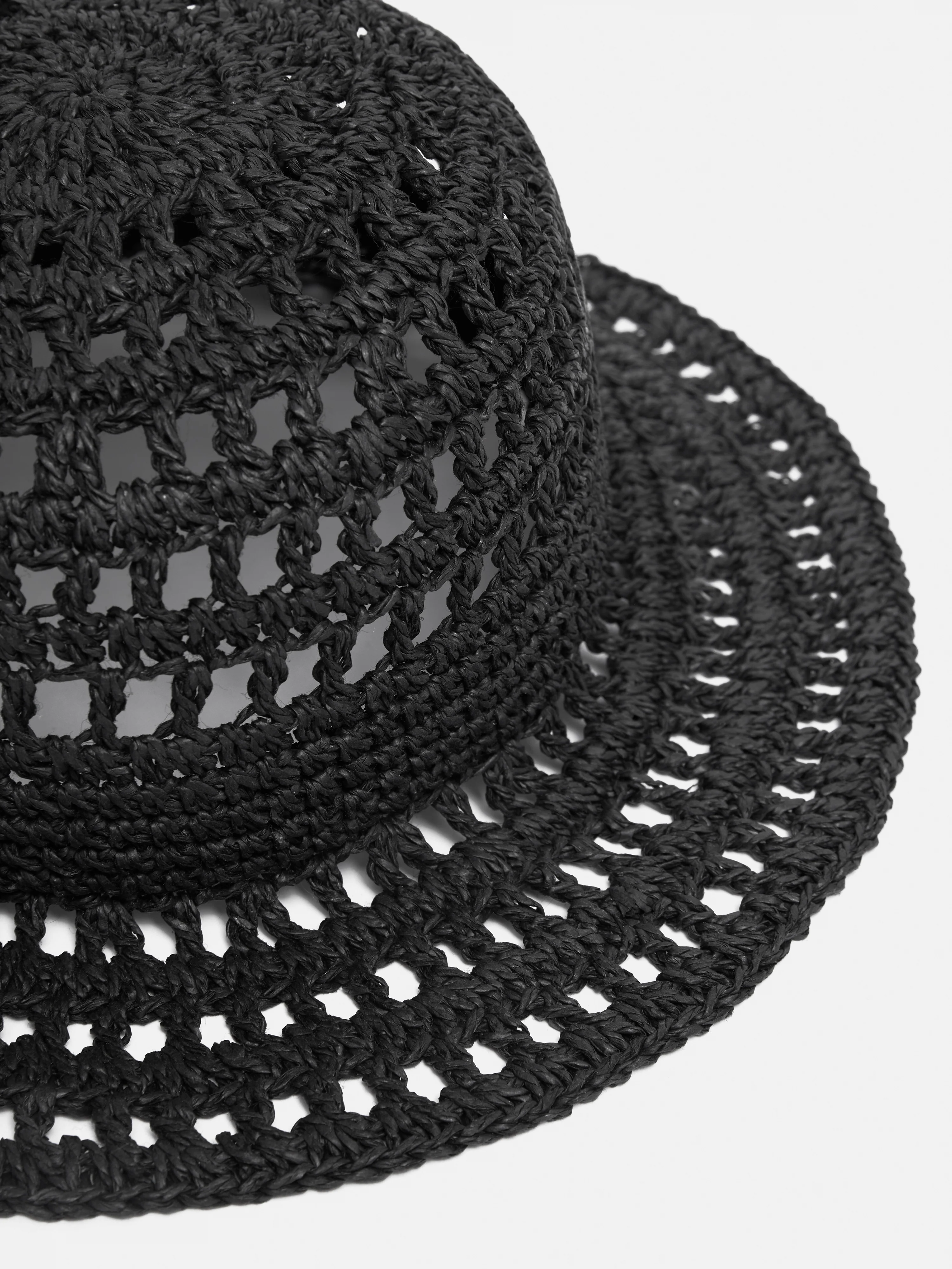 Crochet Bucket Hat | Black - Image 3