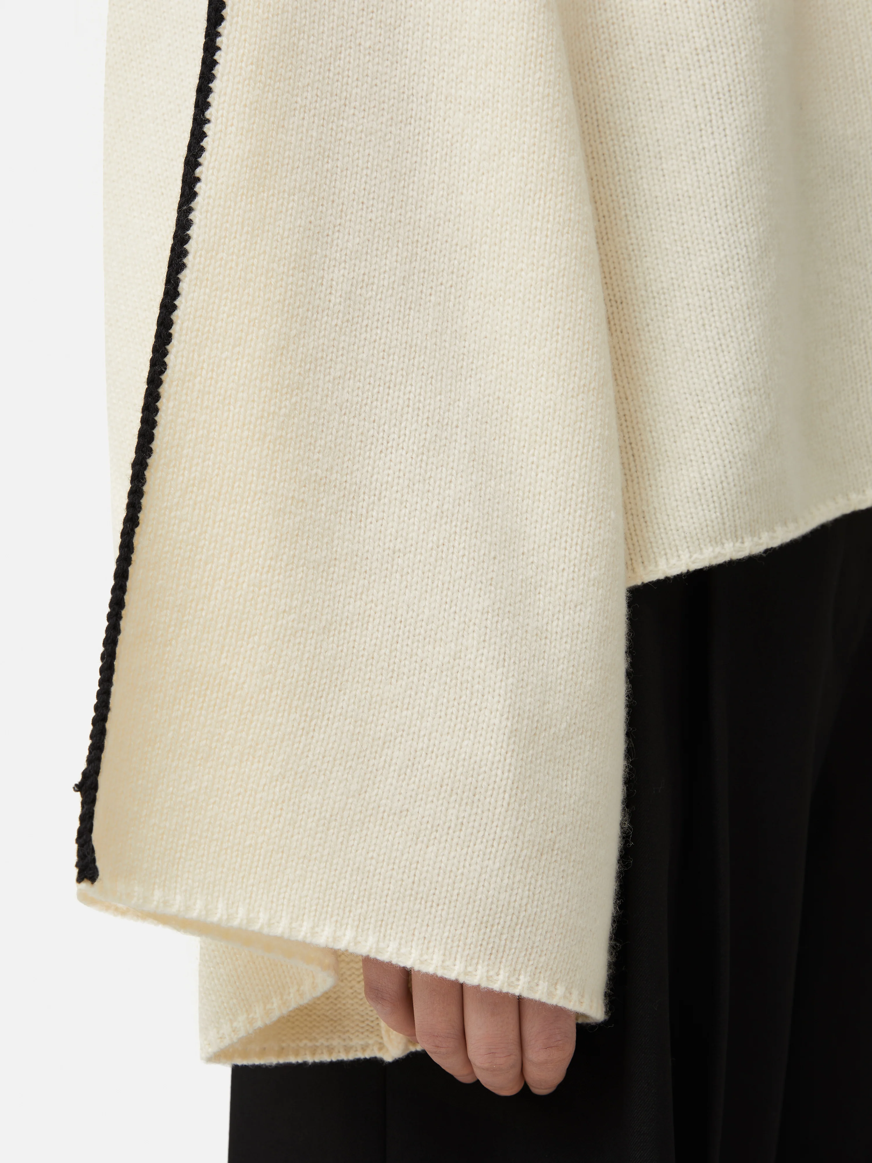 Crochet Trim Kimono Jumper | Cream - Image 4