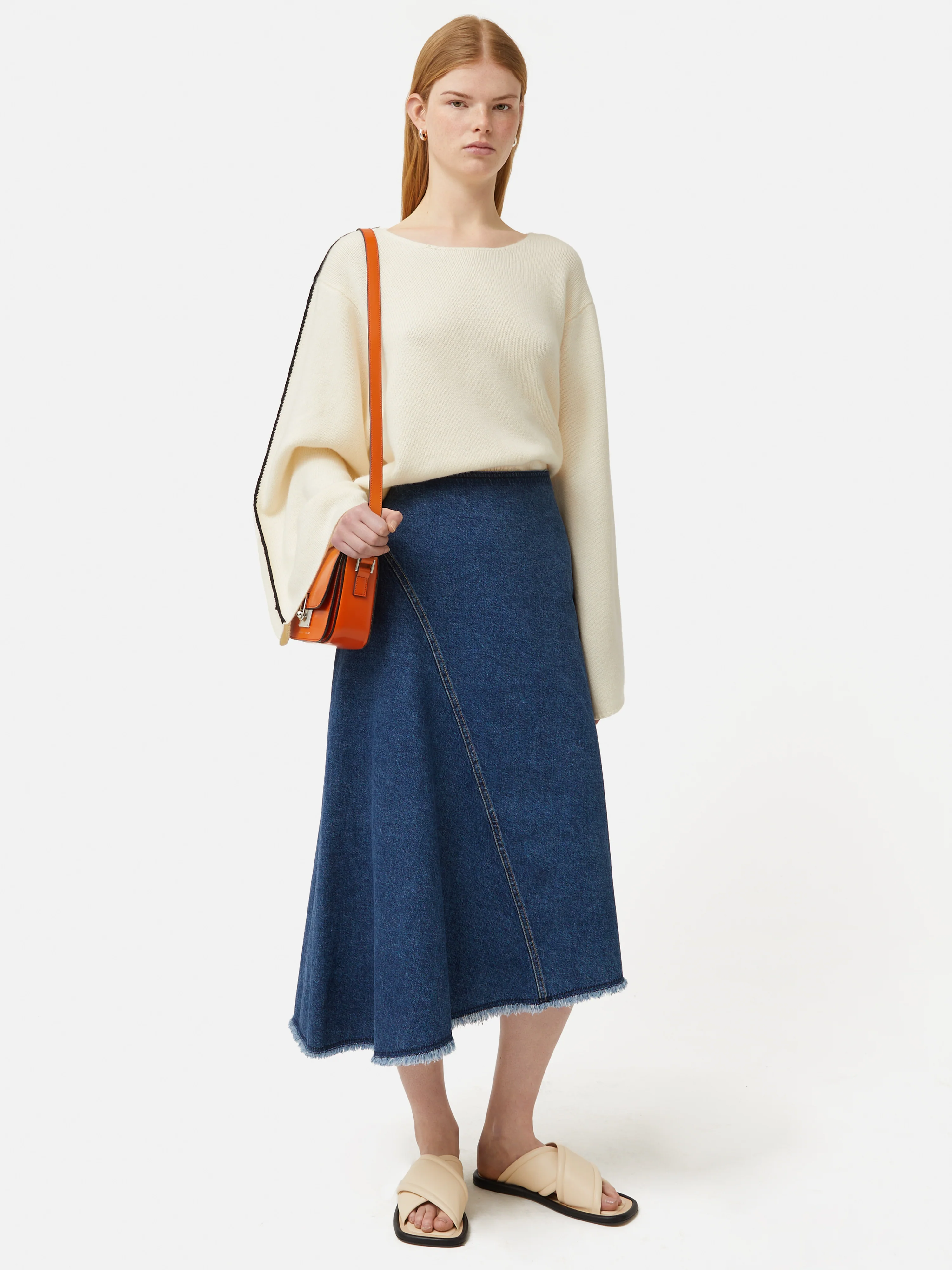 Crochet Trim Kimono Jumper | Cream - Image 6