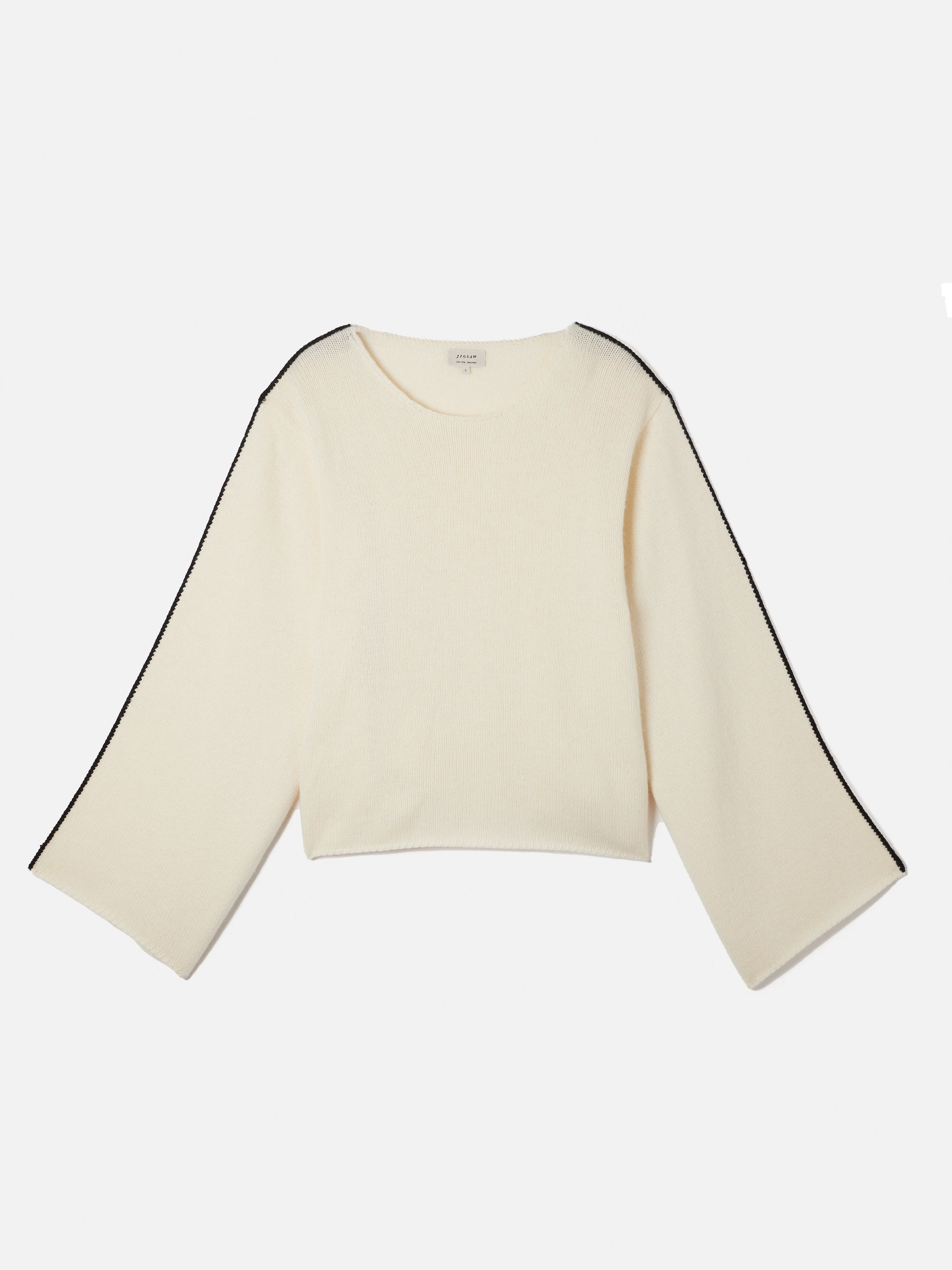 Crochet Trim Kimono Jumper | Cream - Image 7
