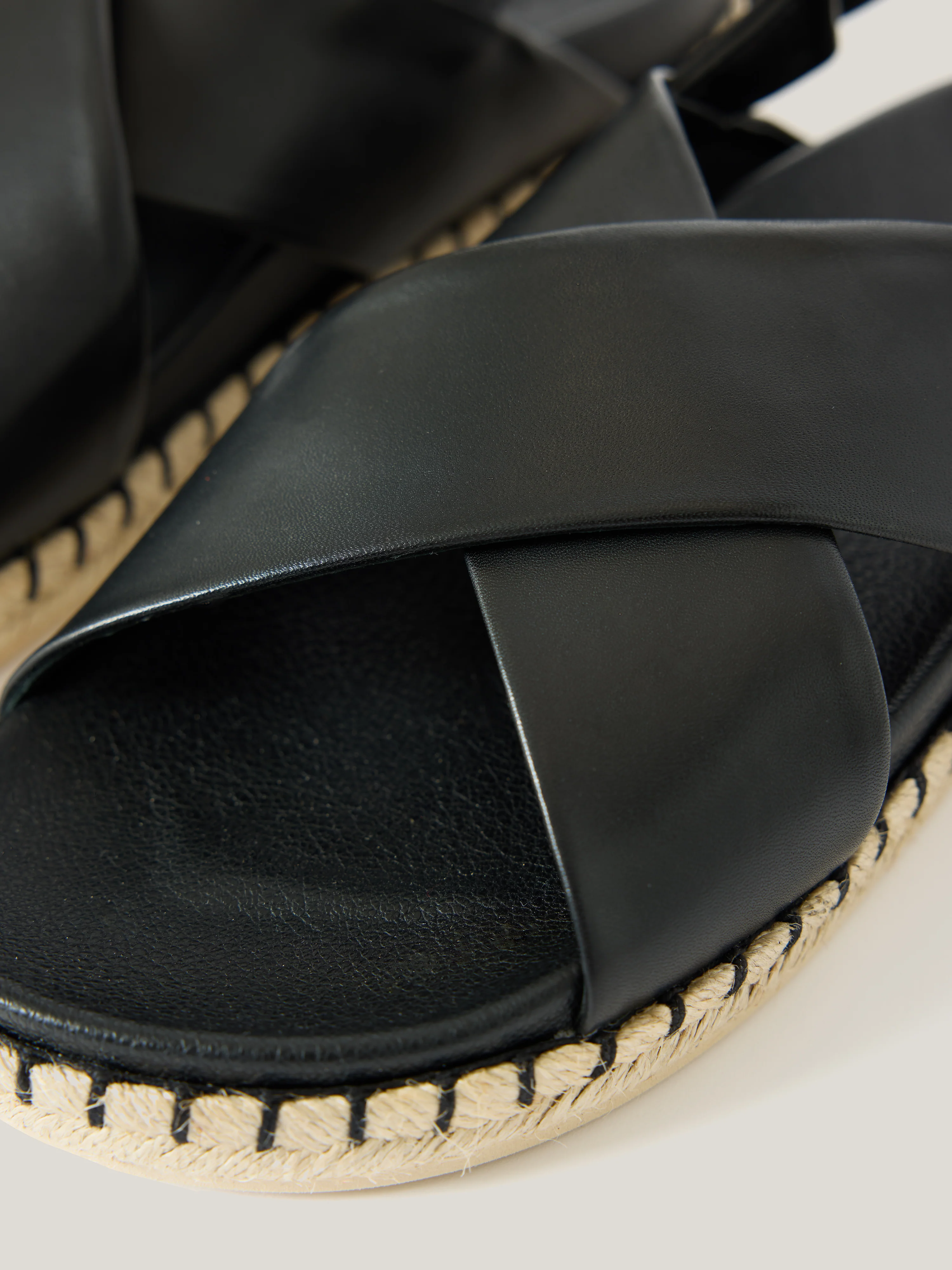 Cross Strap Espadrille Sandal | Black - Image 5