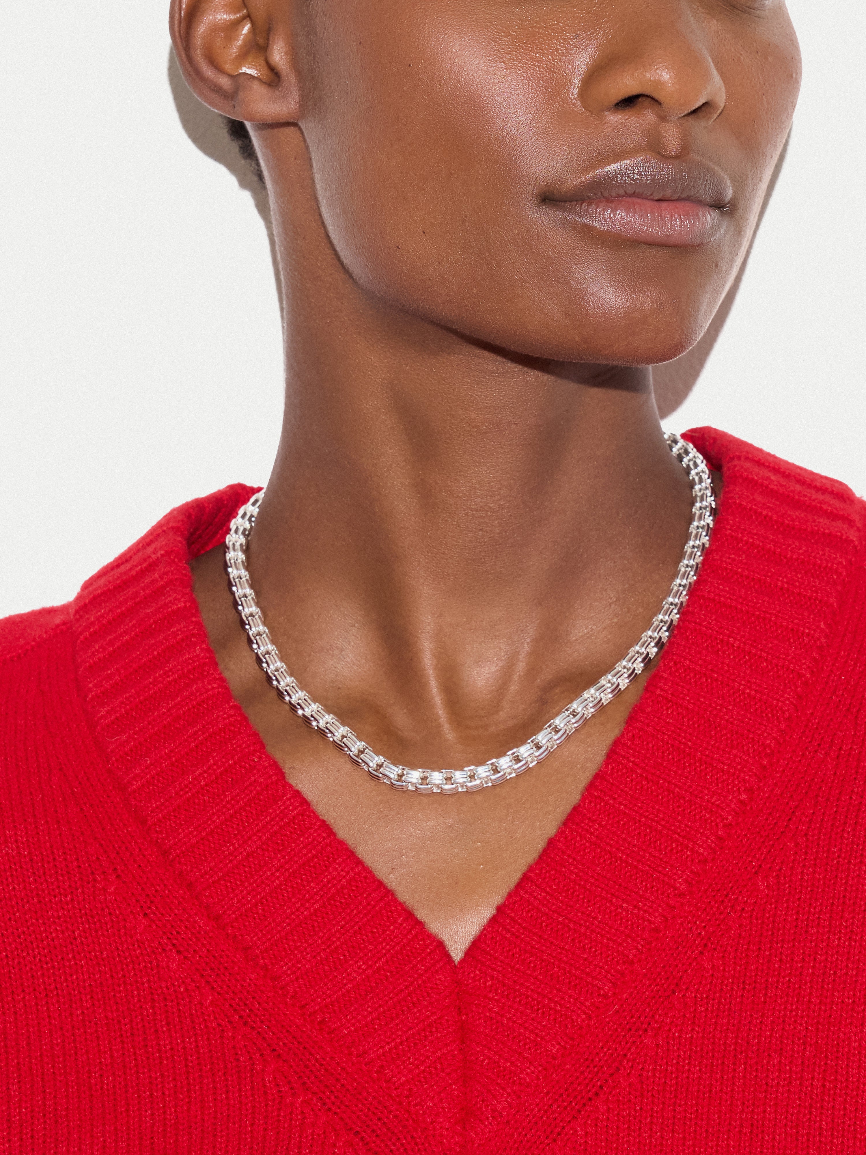 Cube Chain Necklace | SILVER