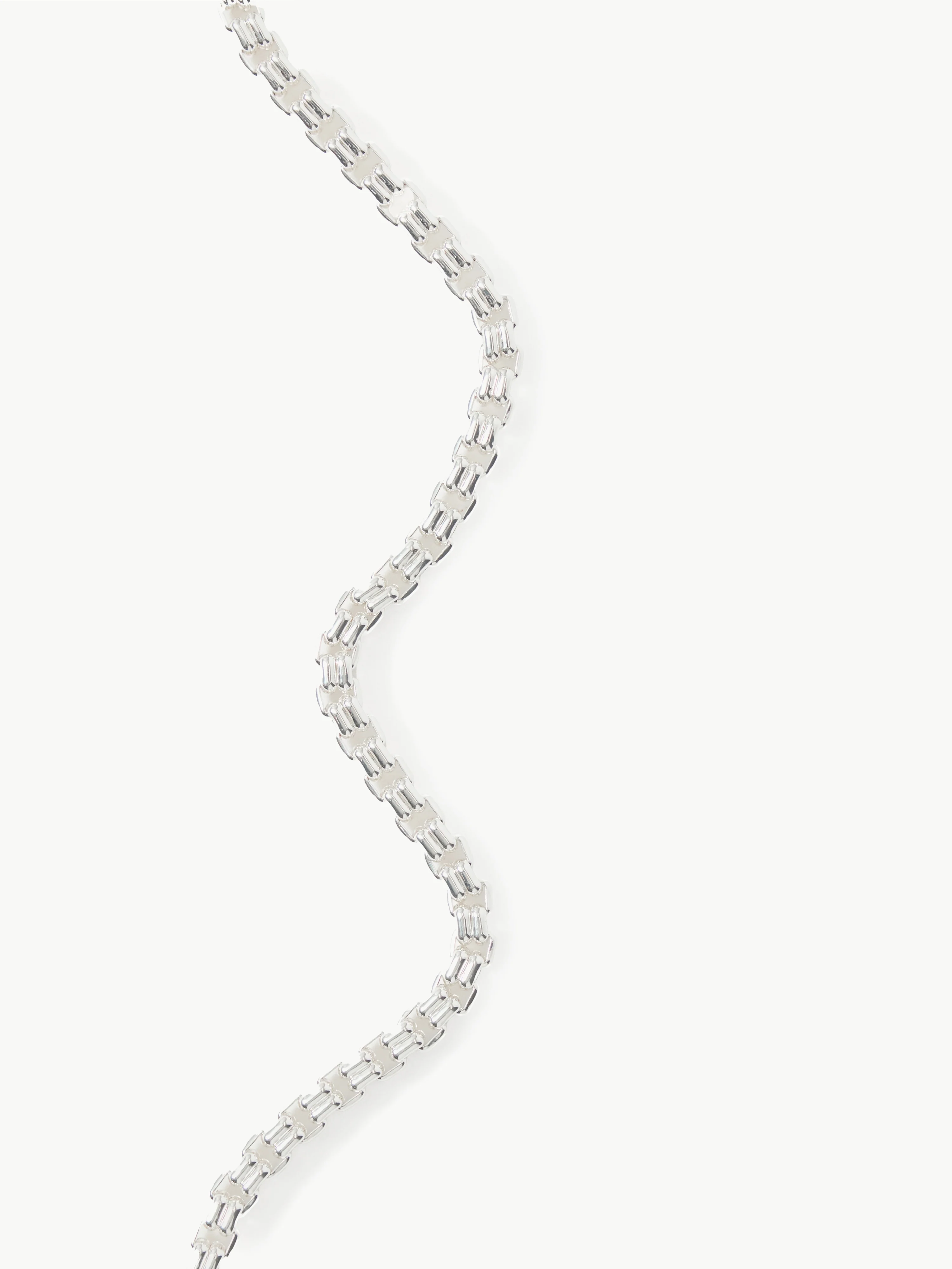 Cube Chain Necklace | SILVER - Image 3