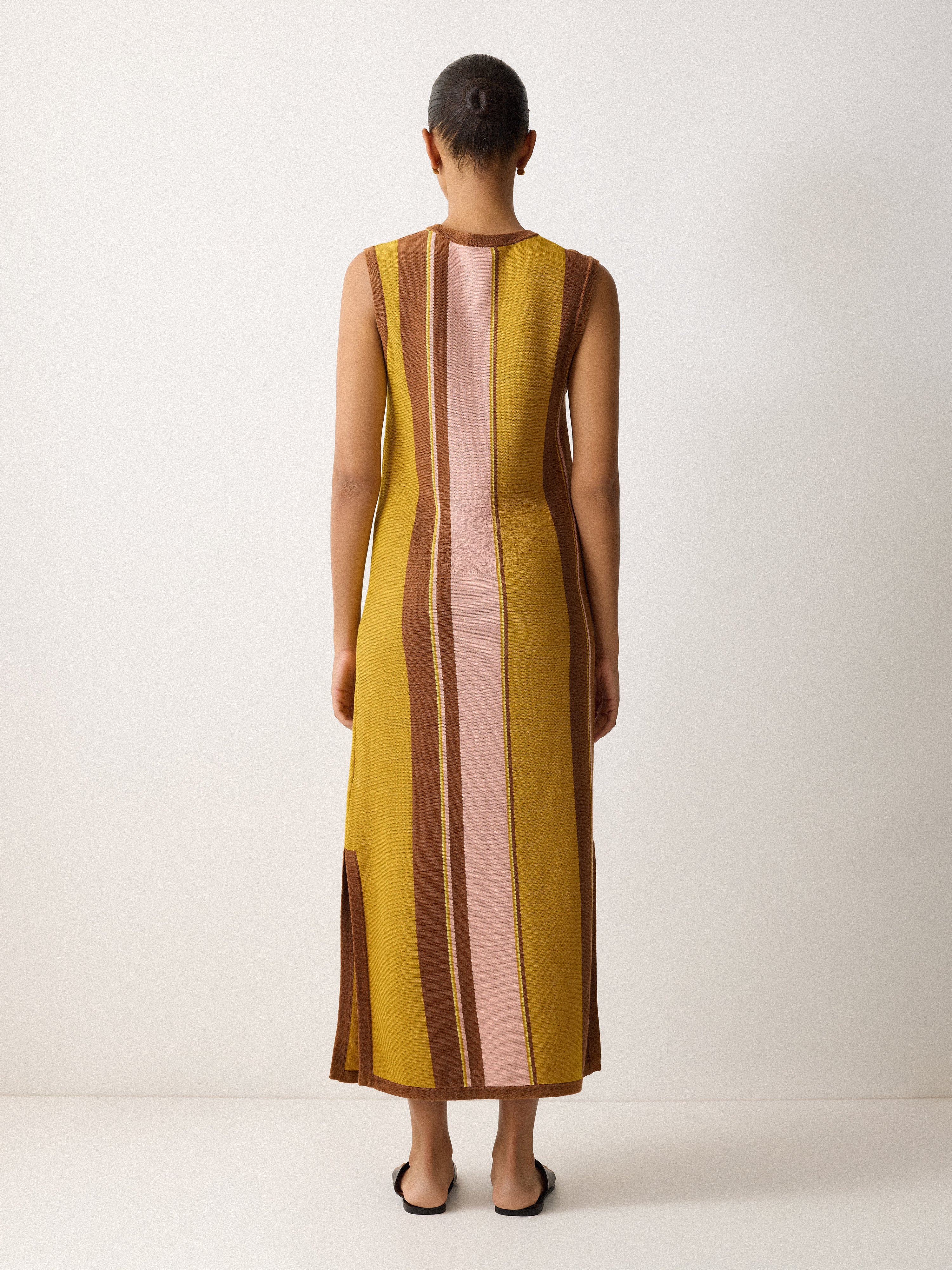 Cut Out Floral Intarsia Dress | Multi - Image 4