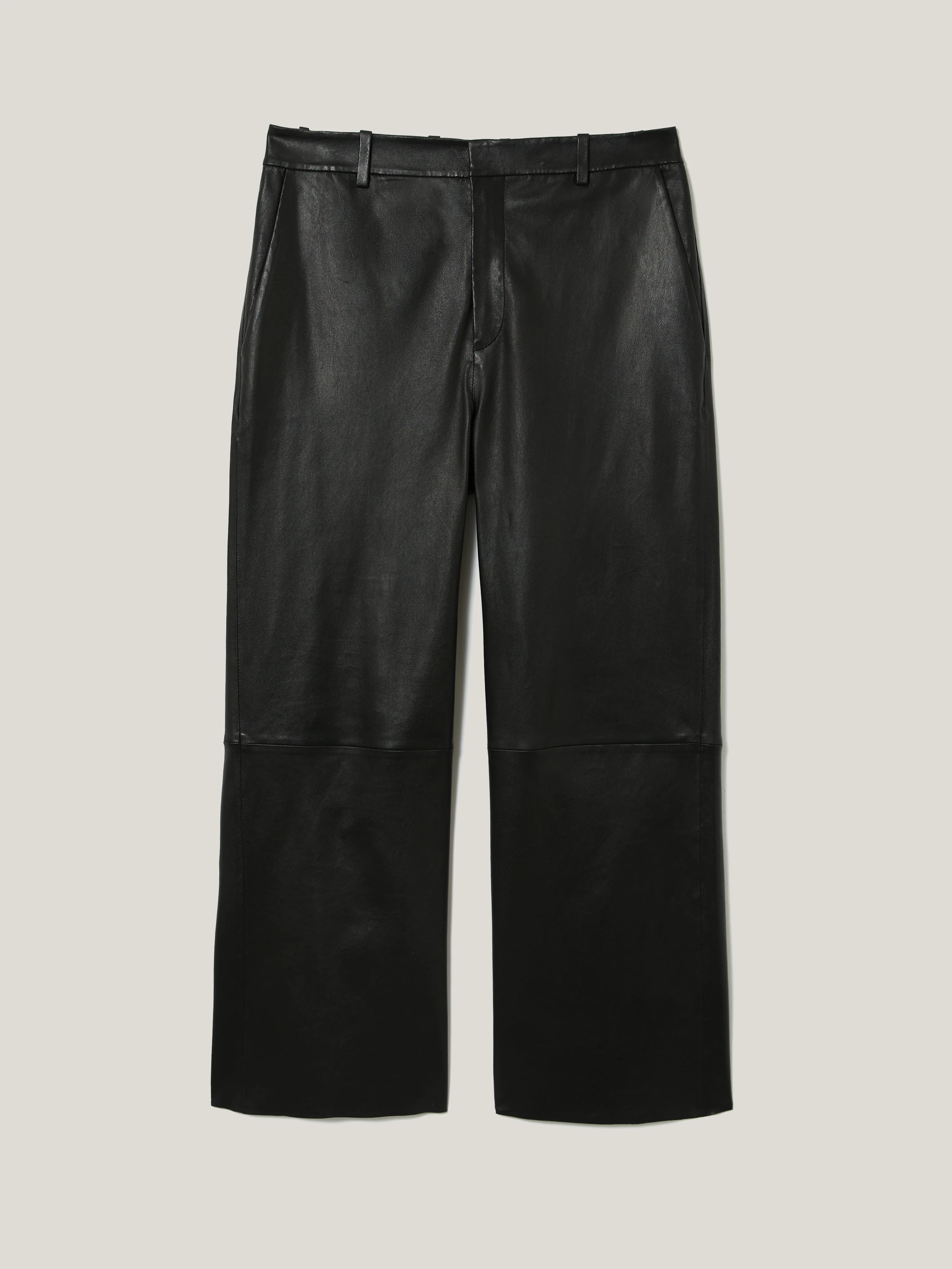 Dale Cropped Leather Trouser | Black - Image 5