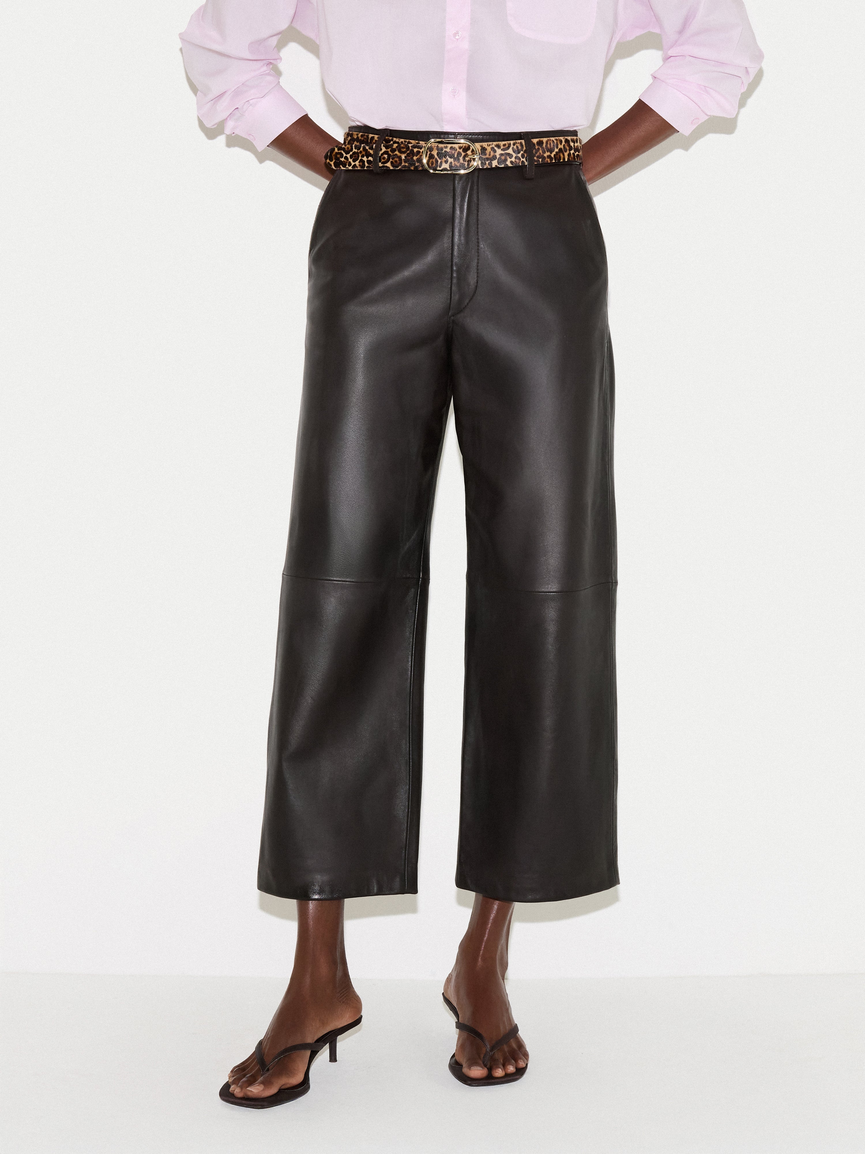 Dale Nappa Leather Trouser | Dark Brown - Image 2