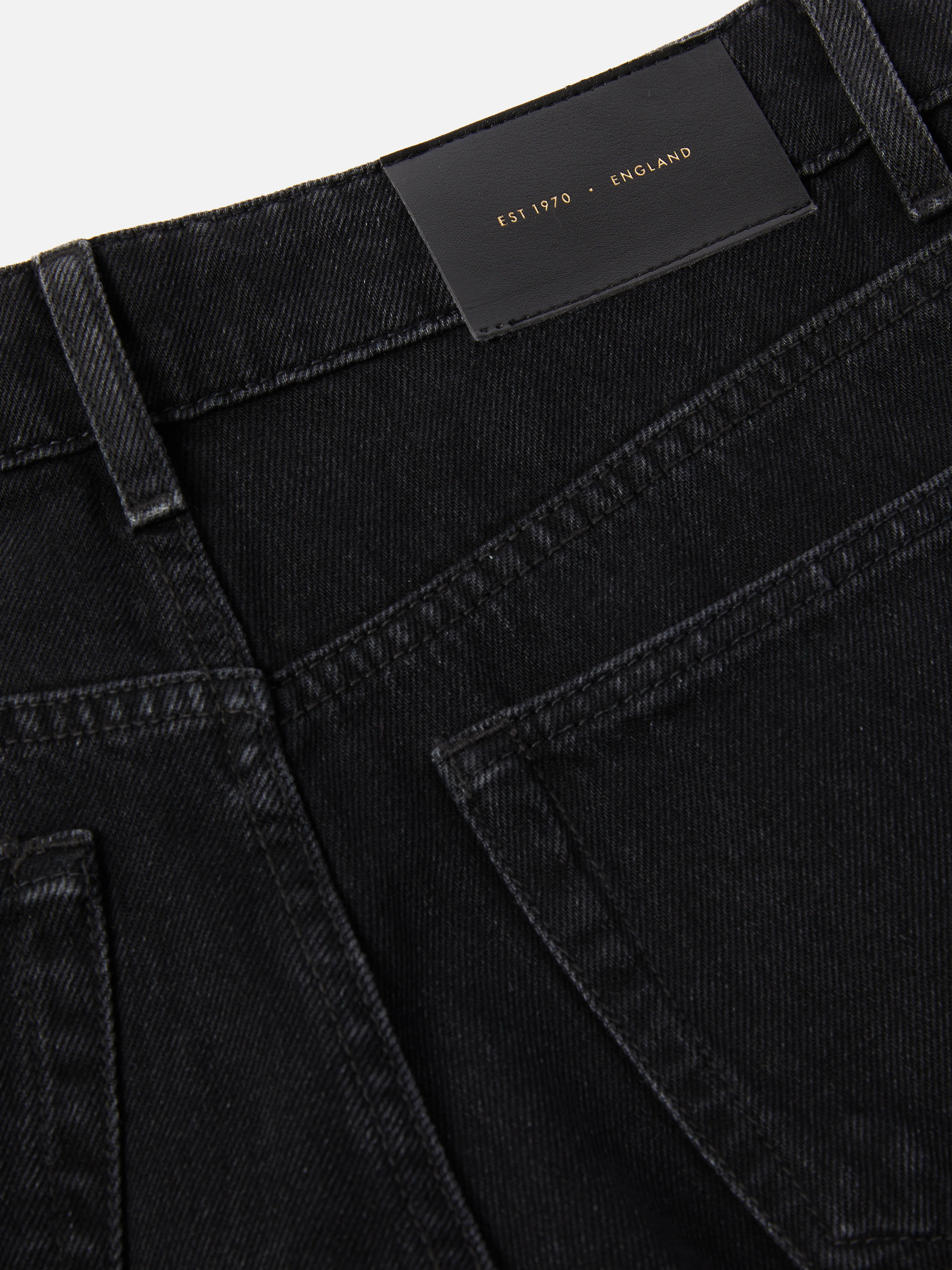Delmont Cropped Tapered Jean | Washed Black - Image 6