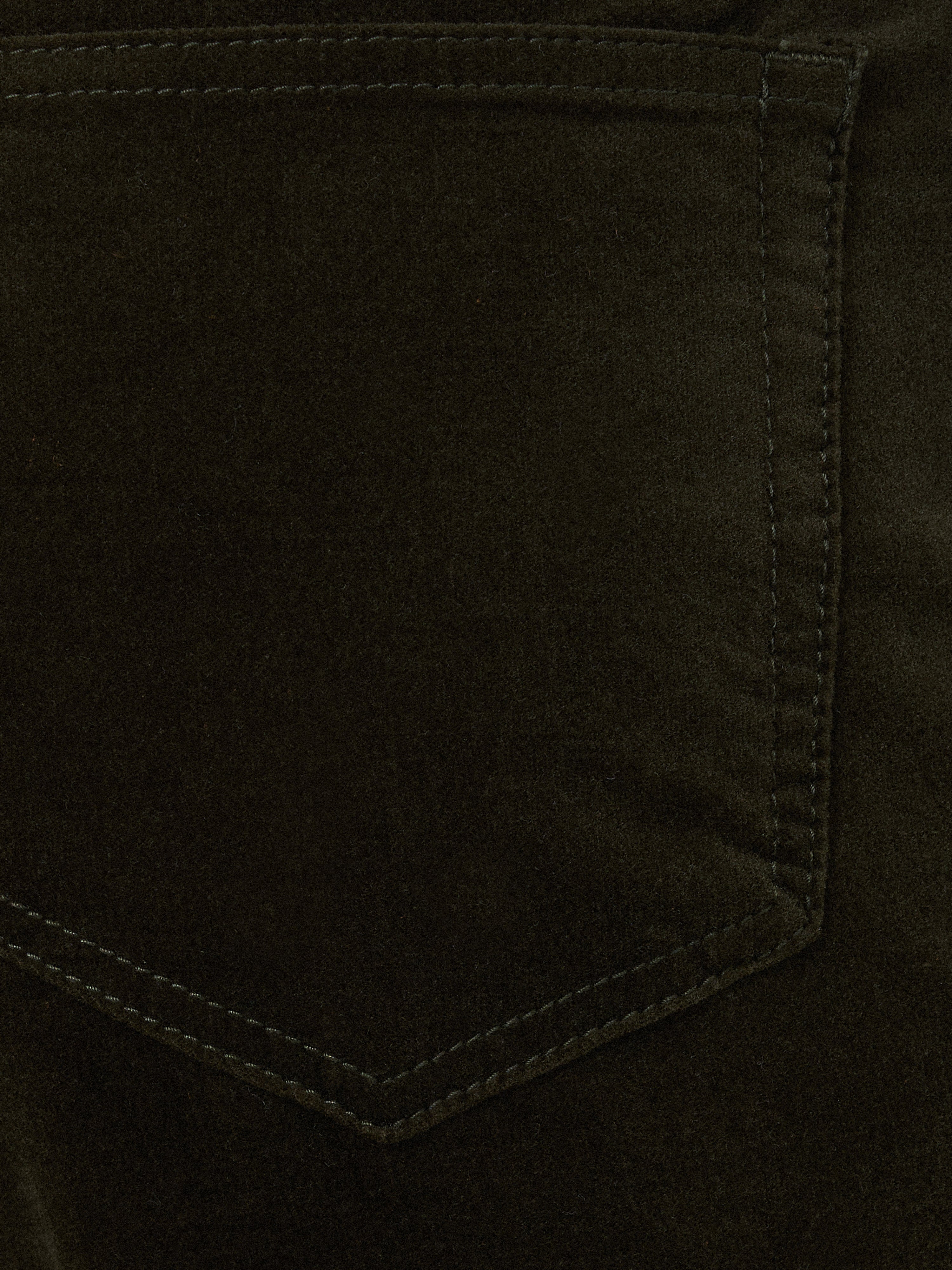 Delmont Velvet Tapered Jean | Dark Green - Image 7