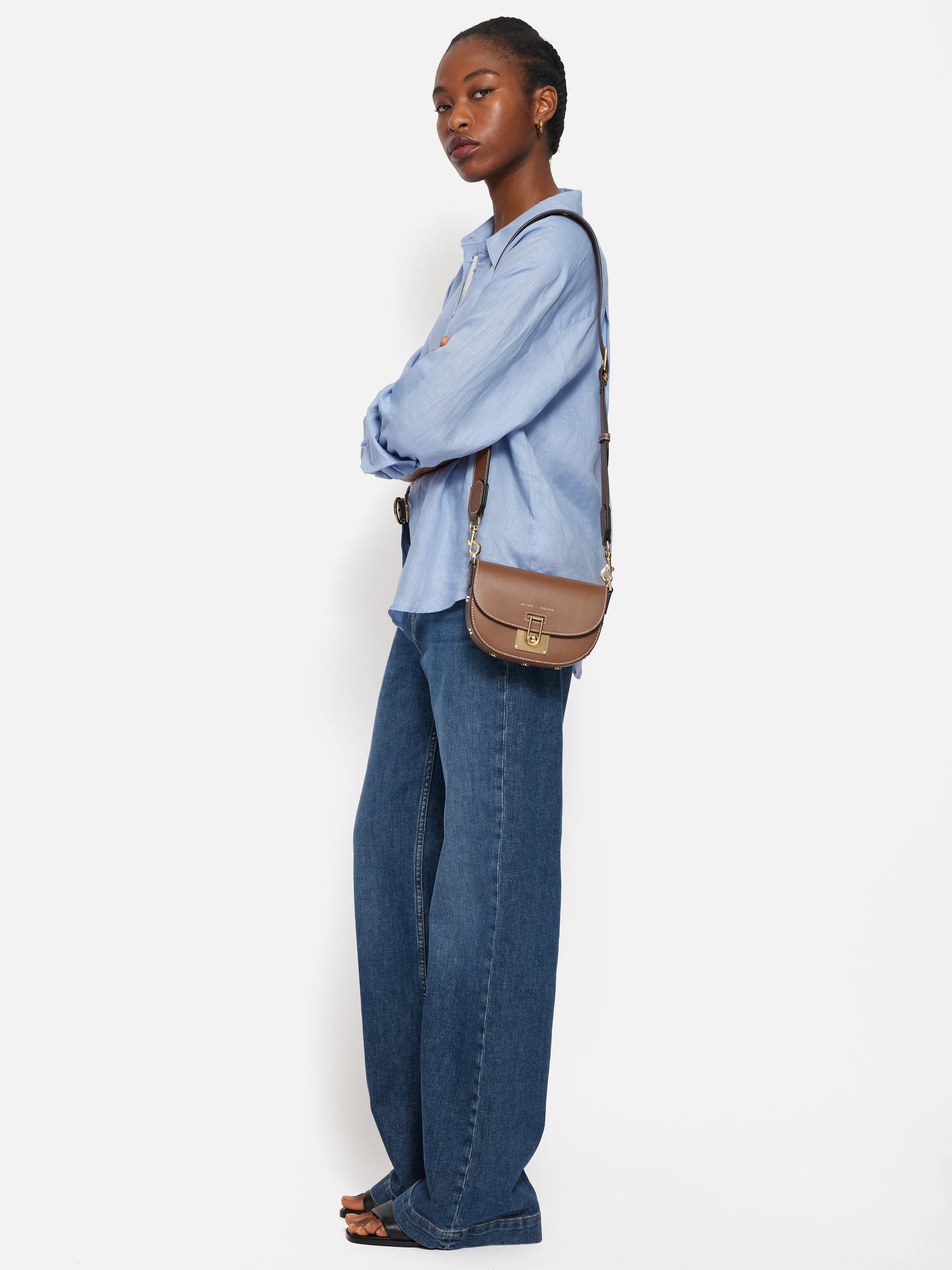 Denbigh Studded Leather Bag | Tan - Image 2