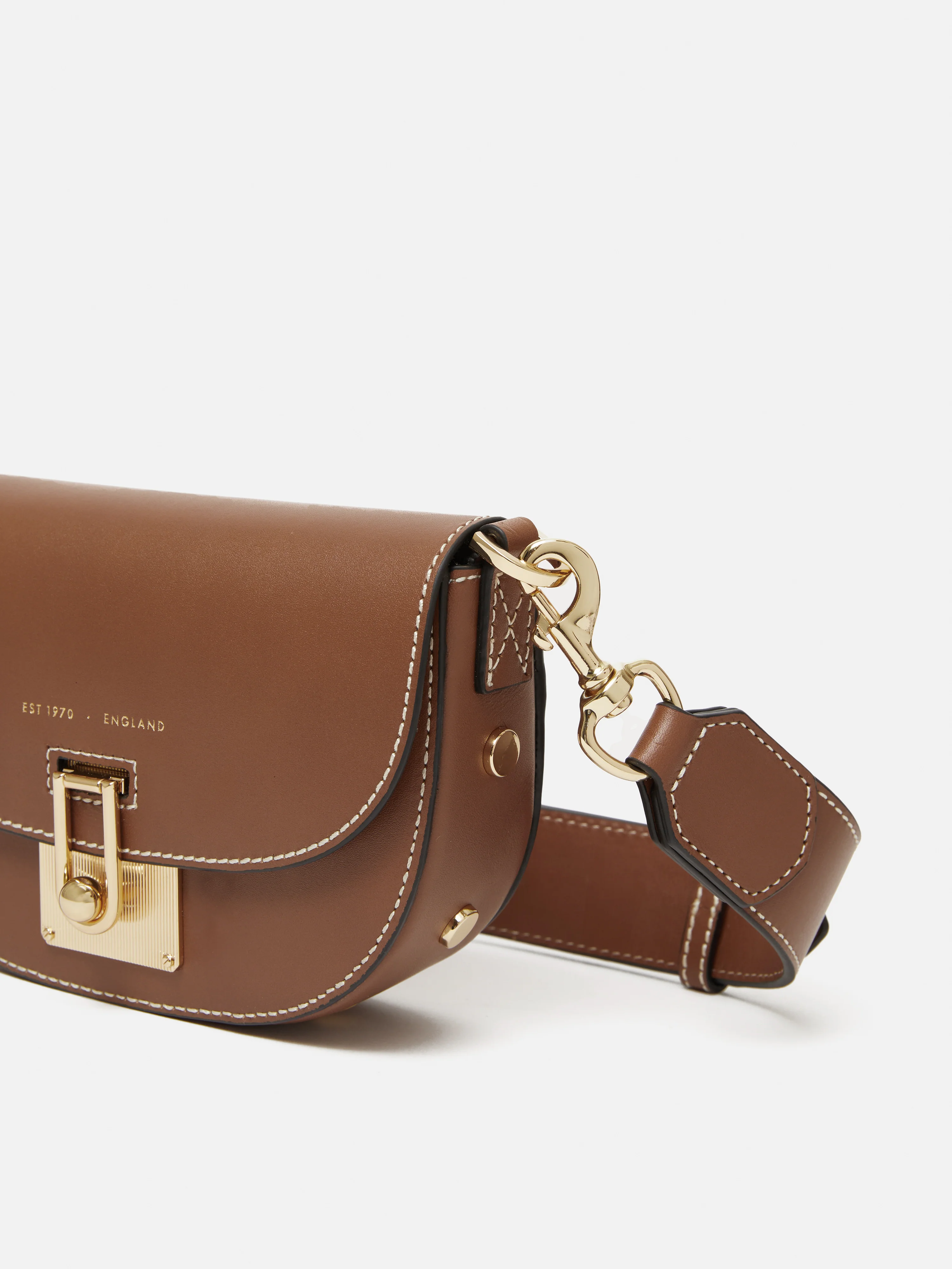 Denbigh Studded Leather Bag | Tan - Image 3