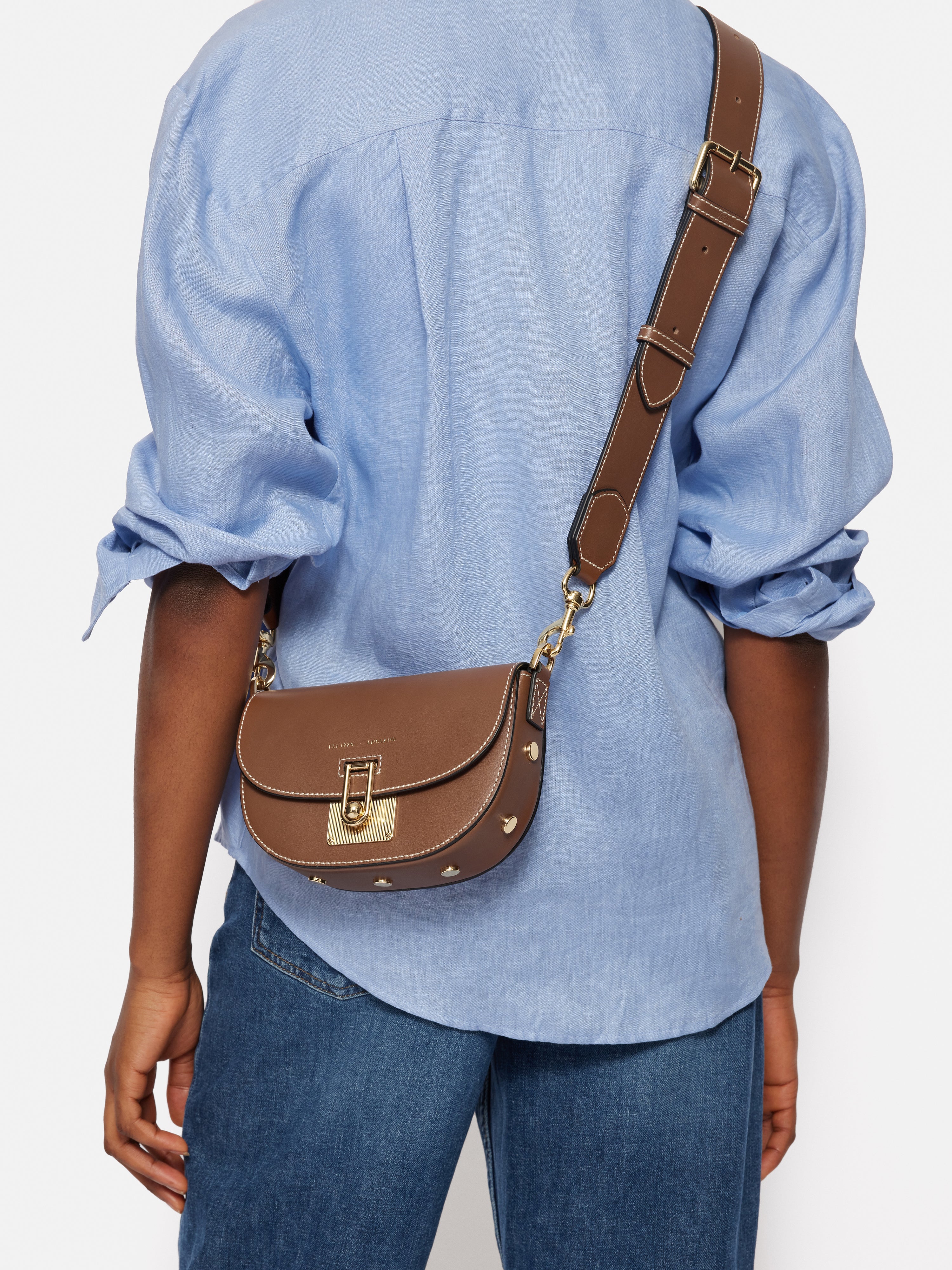 Denbigh Studded Leather Bag | Tan - Image 4