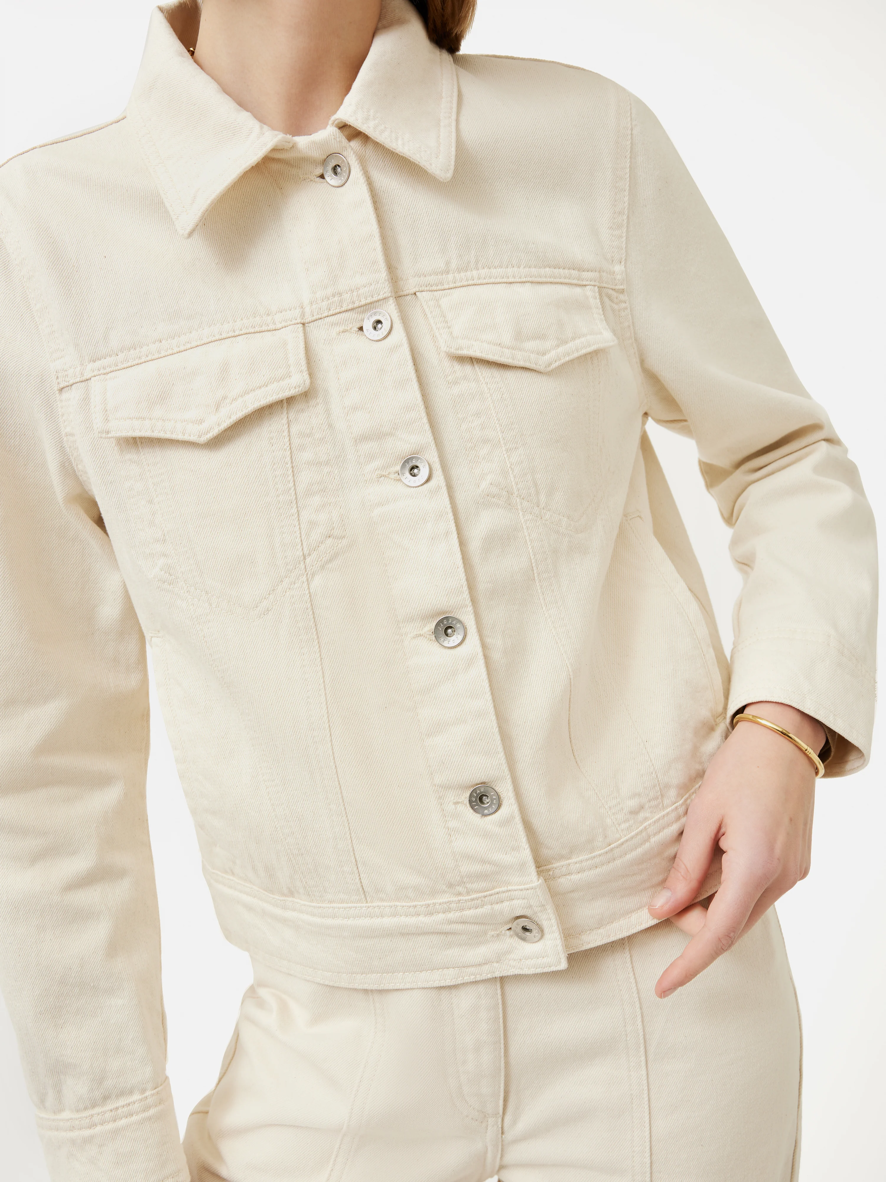 Denim Jacket | Cream - Image 5