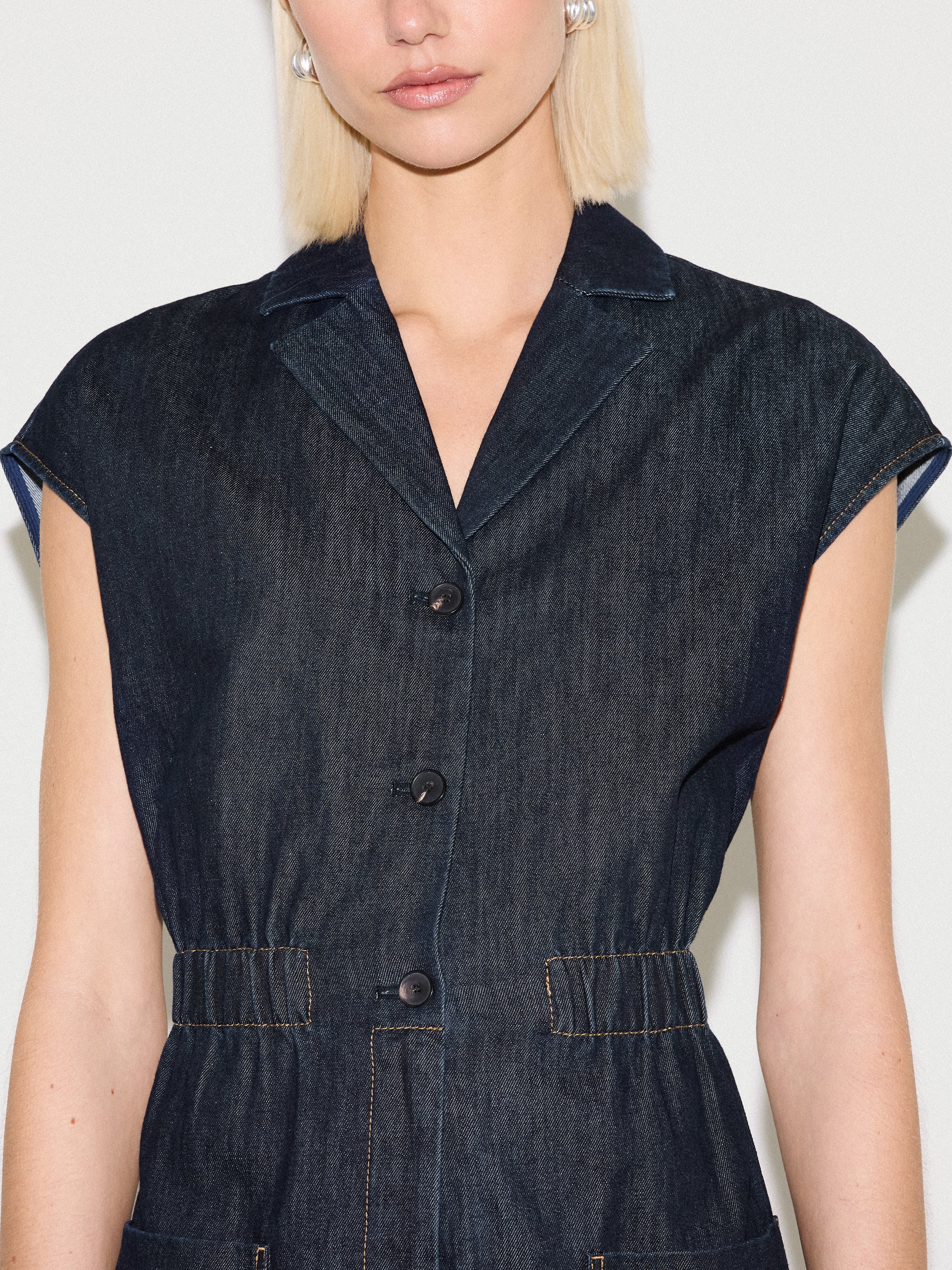 Denim Lyocell Playsuit | Indigo - Image 3
