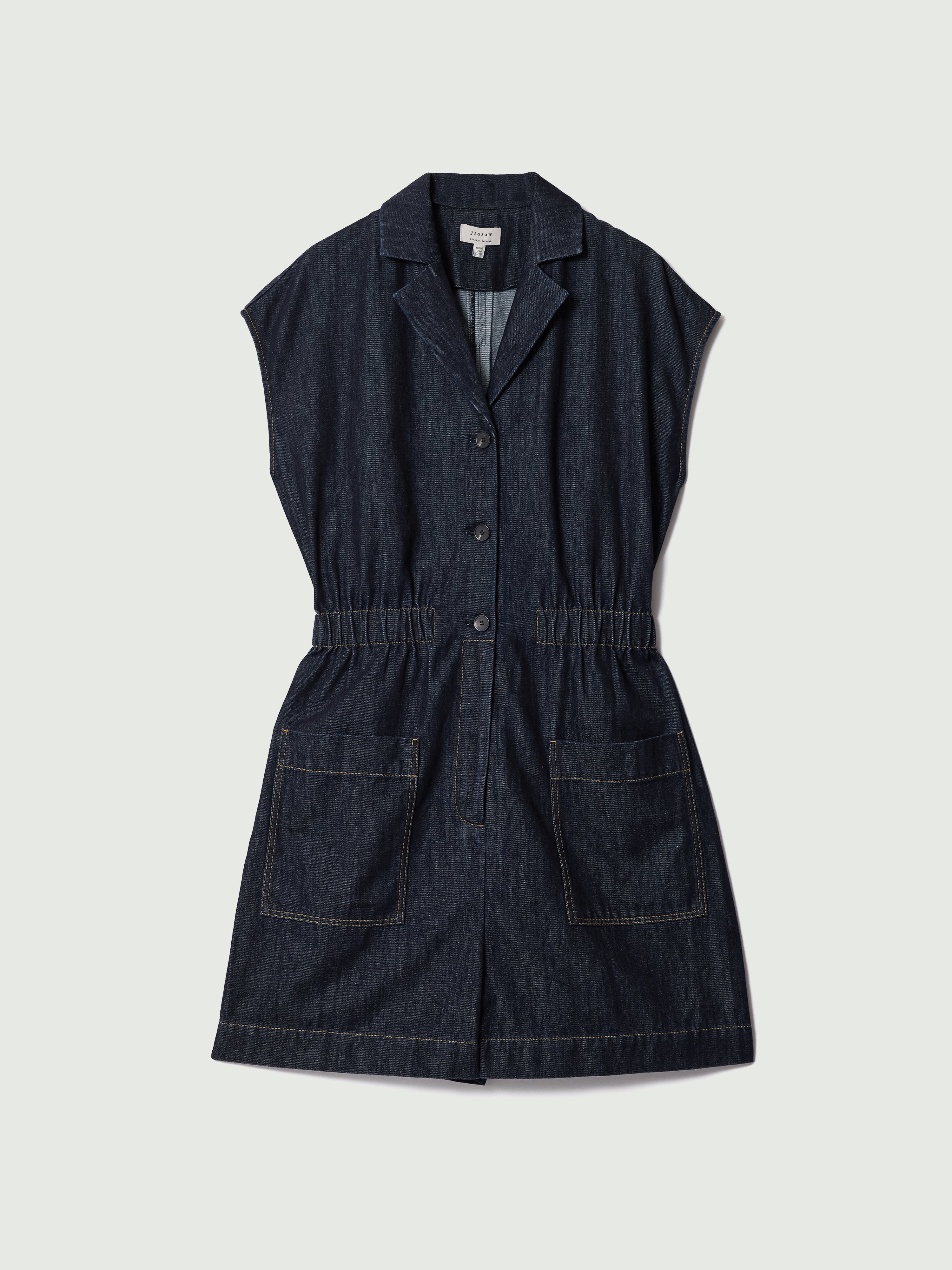 Denim Lyocell Playsuit | Indigo - Image 6