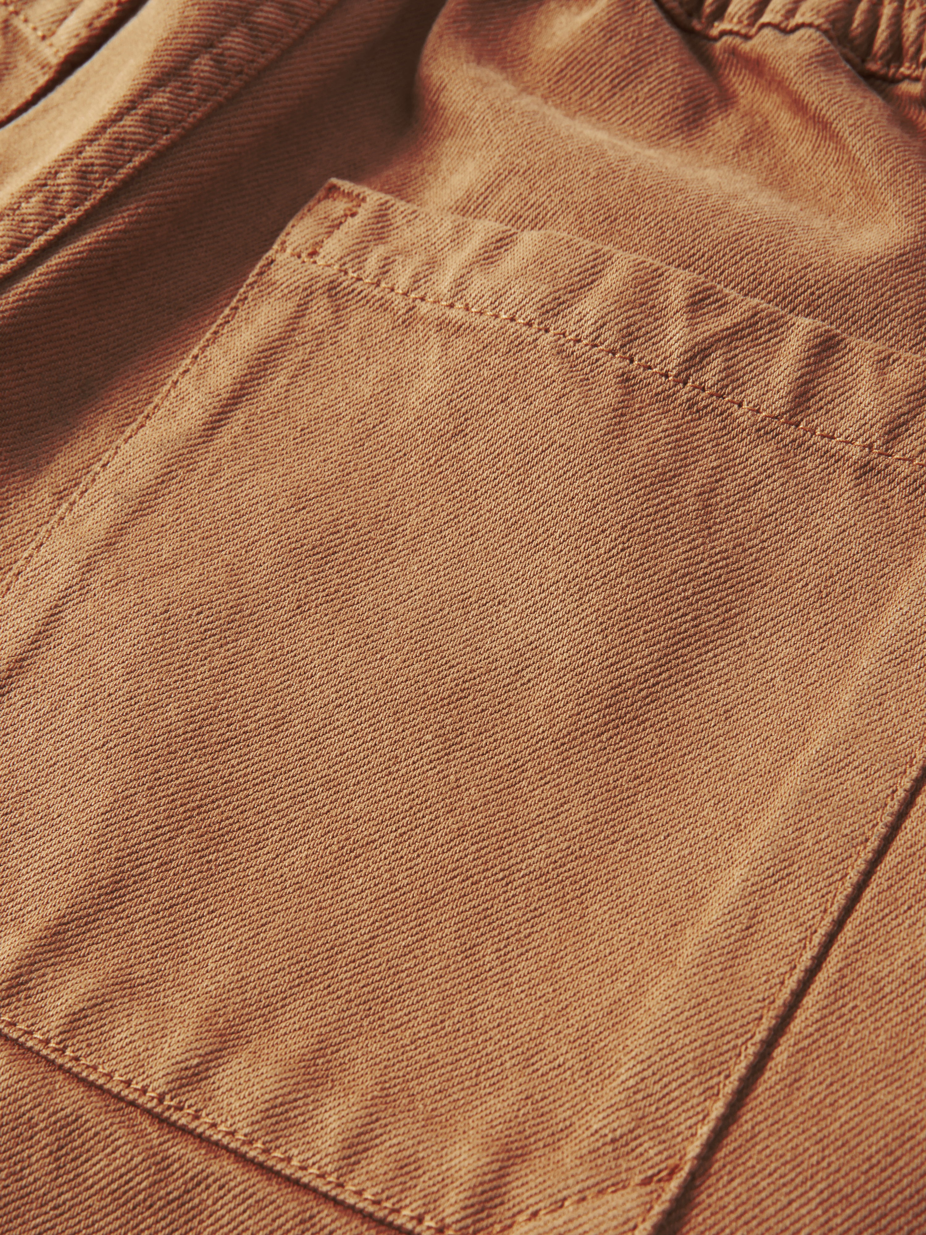 Denim Patch Pocket Shorts | Tan - Image 5