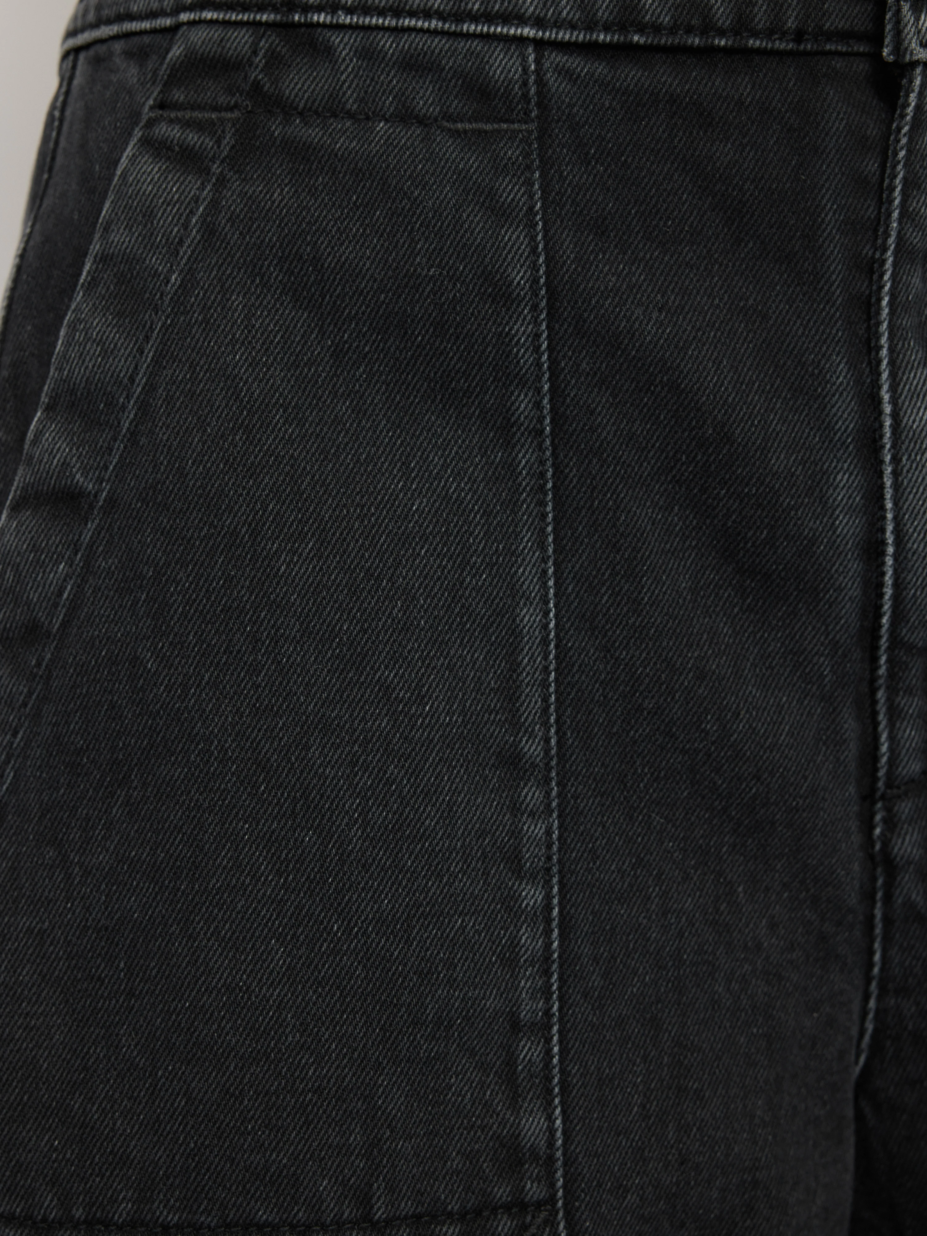 Denim Patch Pocket Shorts | Washed Black - Image 6