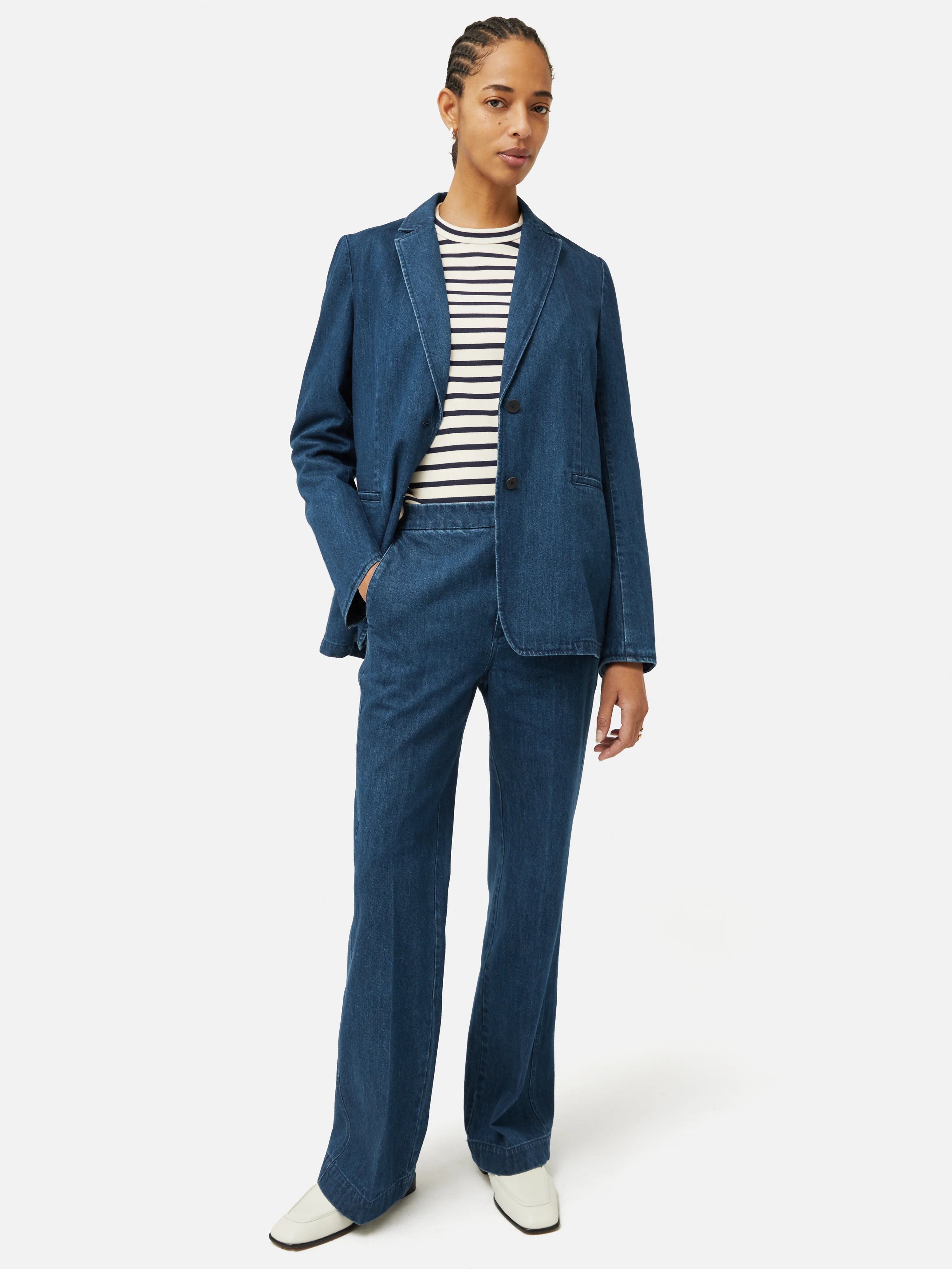 Denim Tailored Jacket | Indigo - Image 6