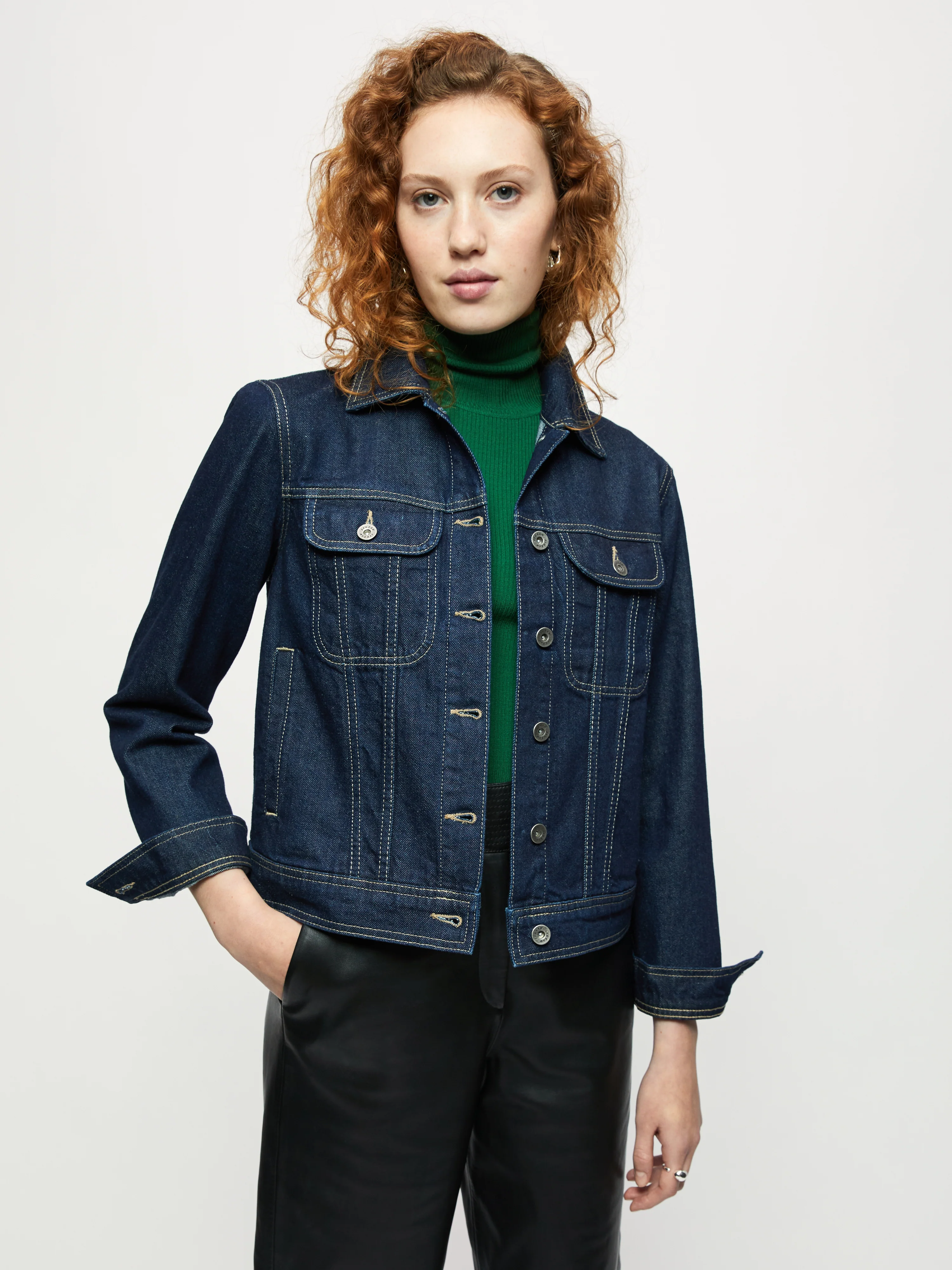 Denim Trucker Jacket | Indigo - Image 4