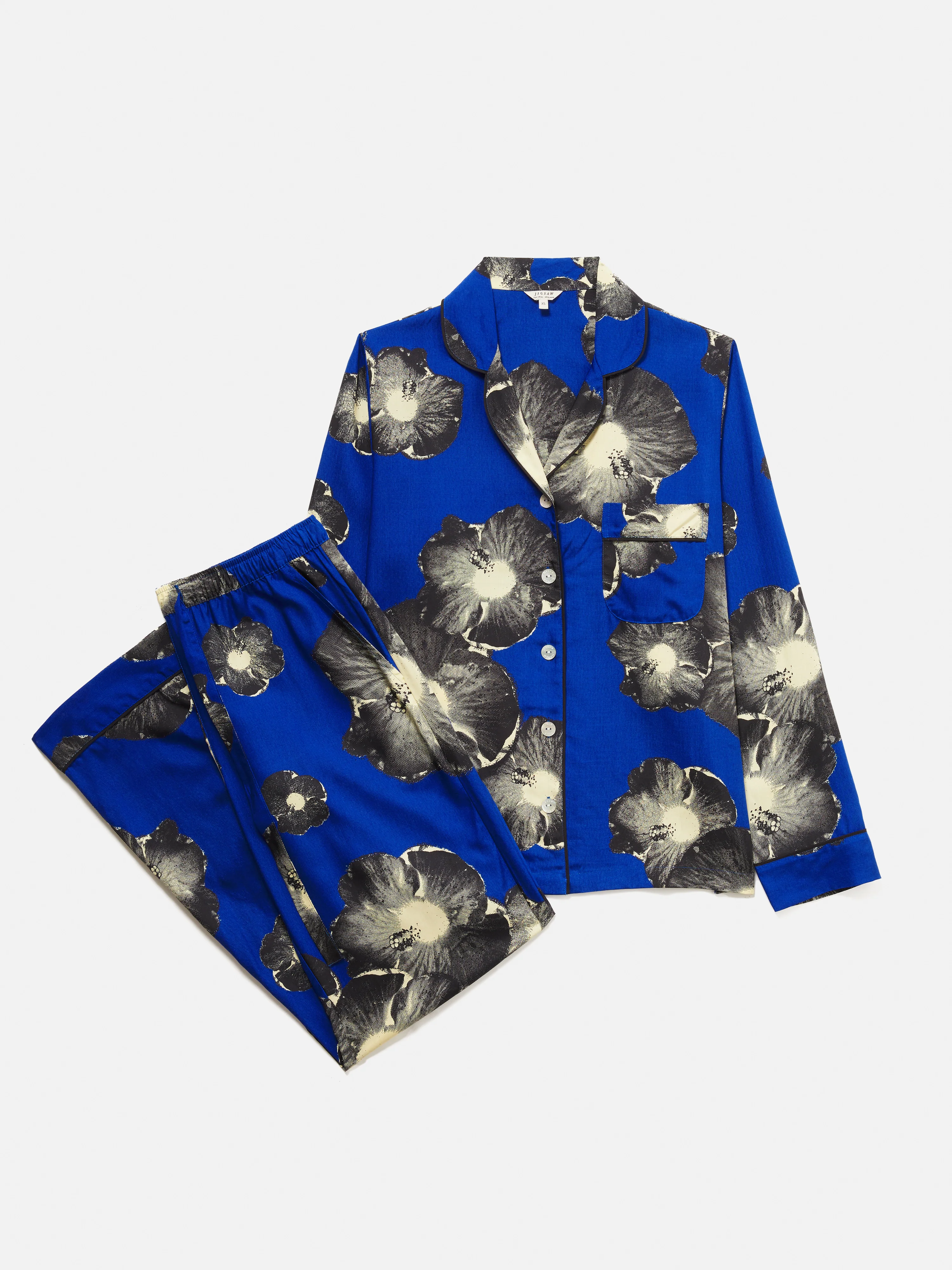 Digital Floral Modal Pyjama | Blue - Image 7