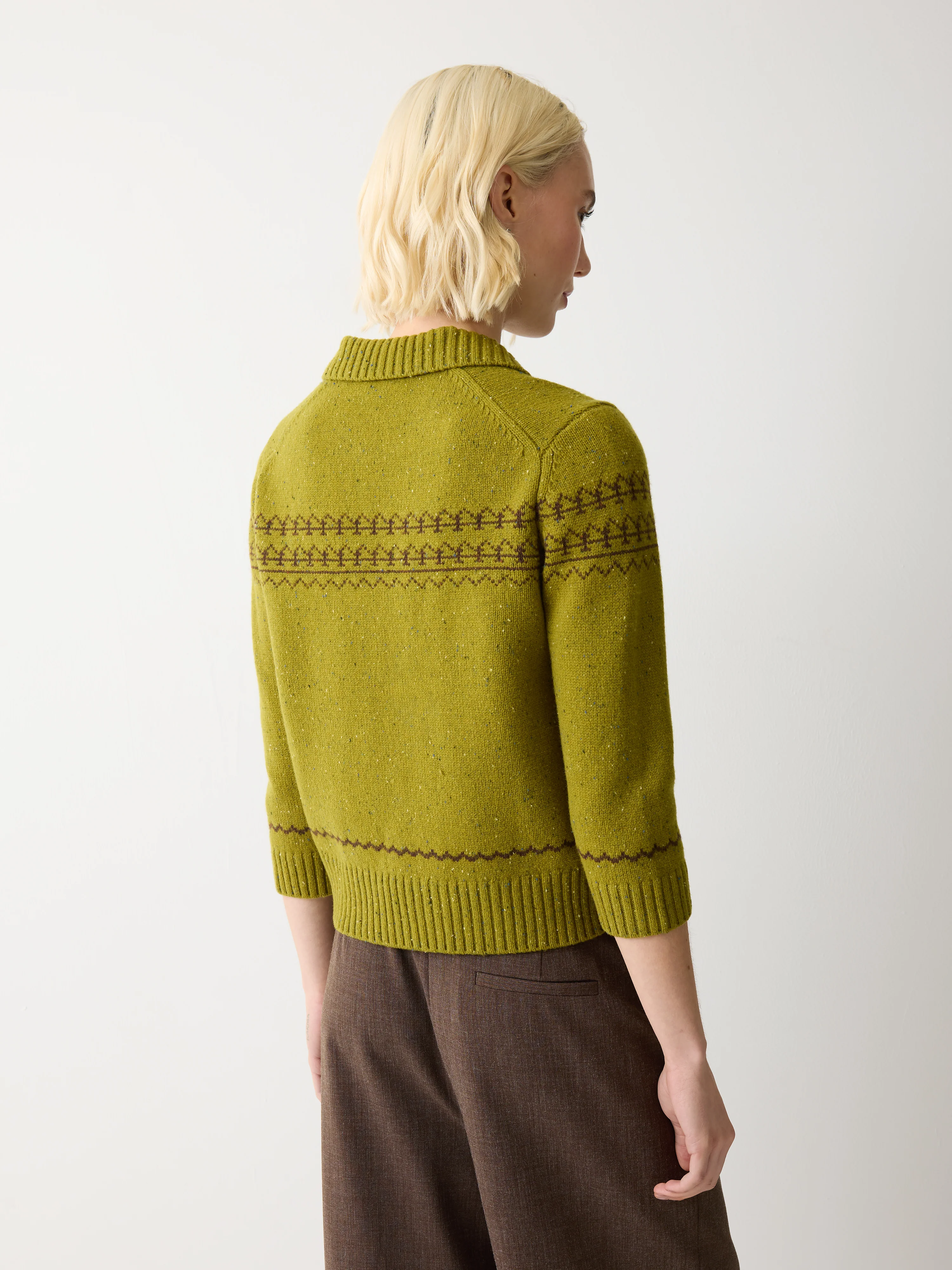 Donegal V Collar Top | Green - Image 4
