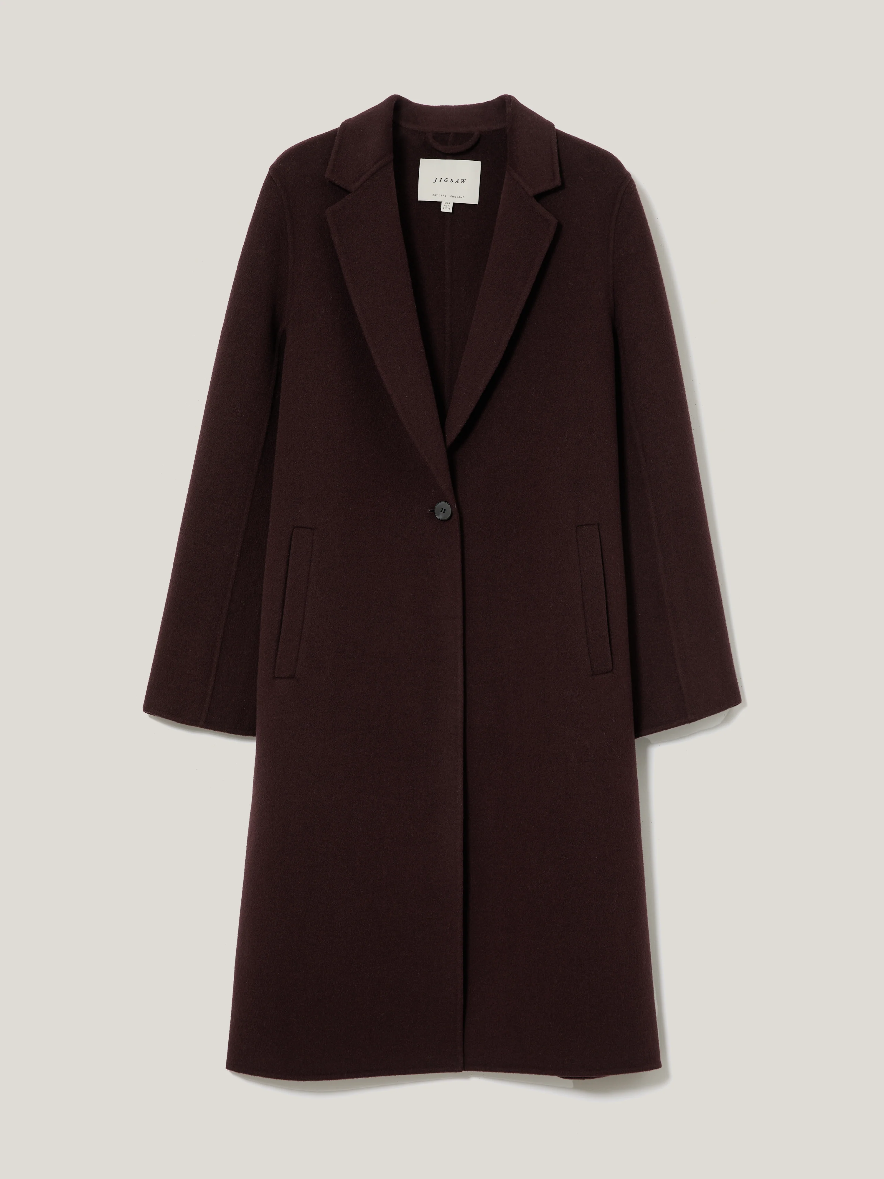 Double Faced Tailored Coat | Brown - Image 7
