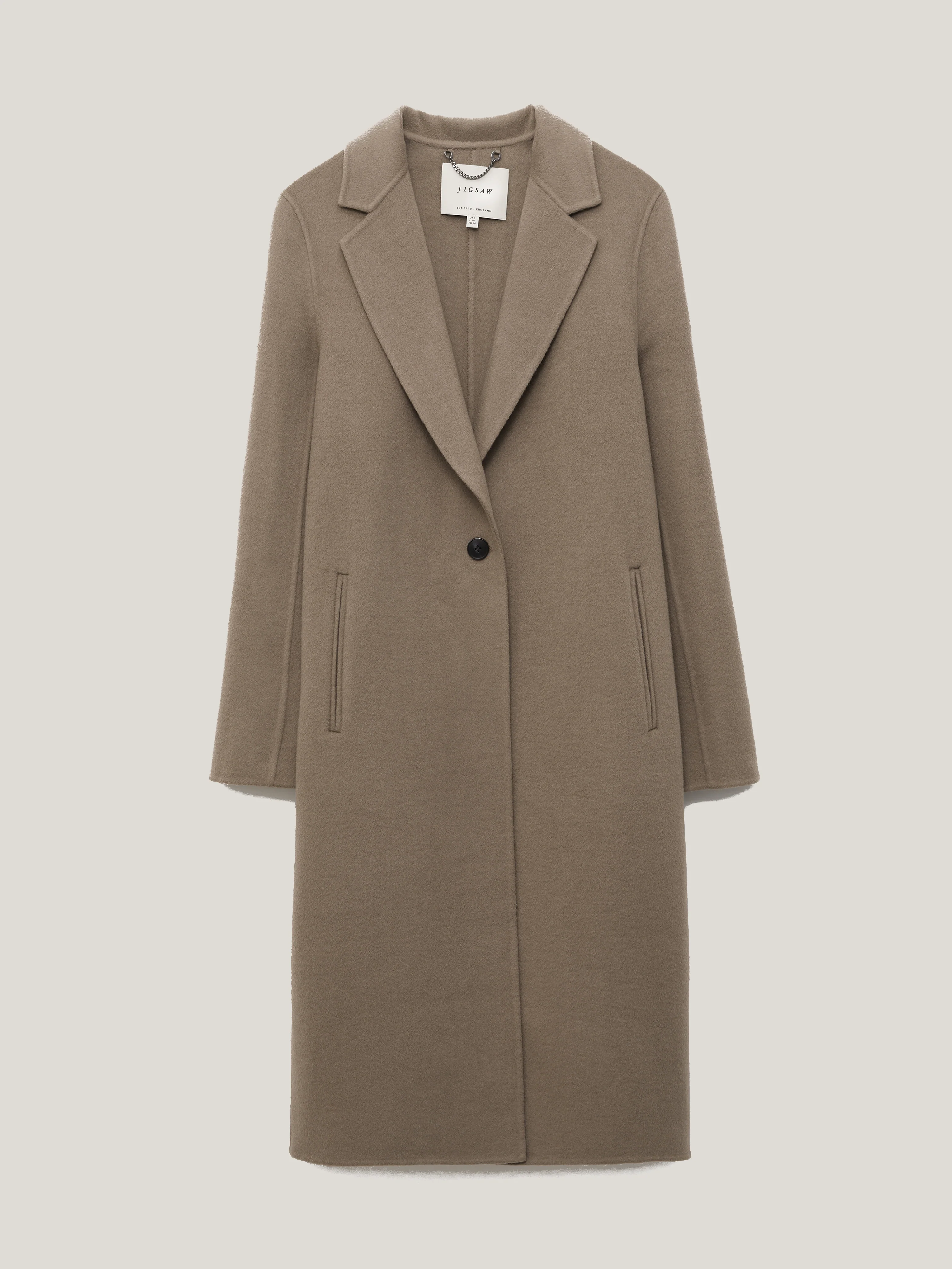 Double Faced Tailored Coat | Mole - Image 8