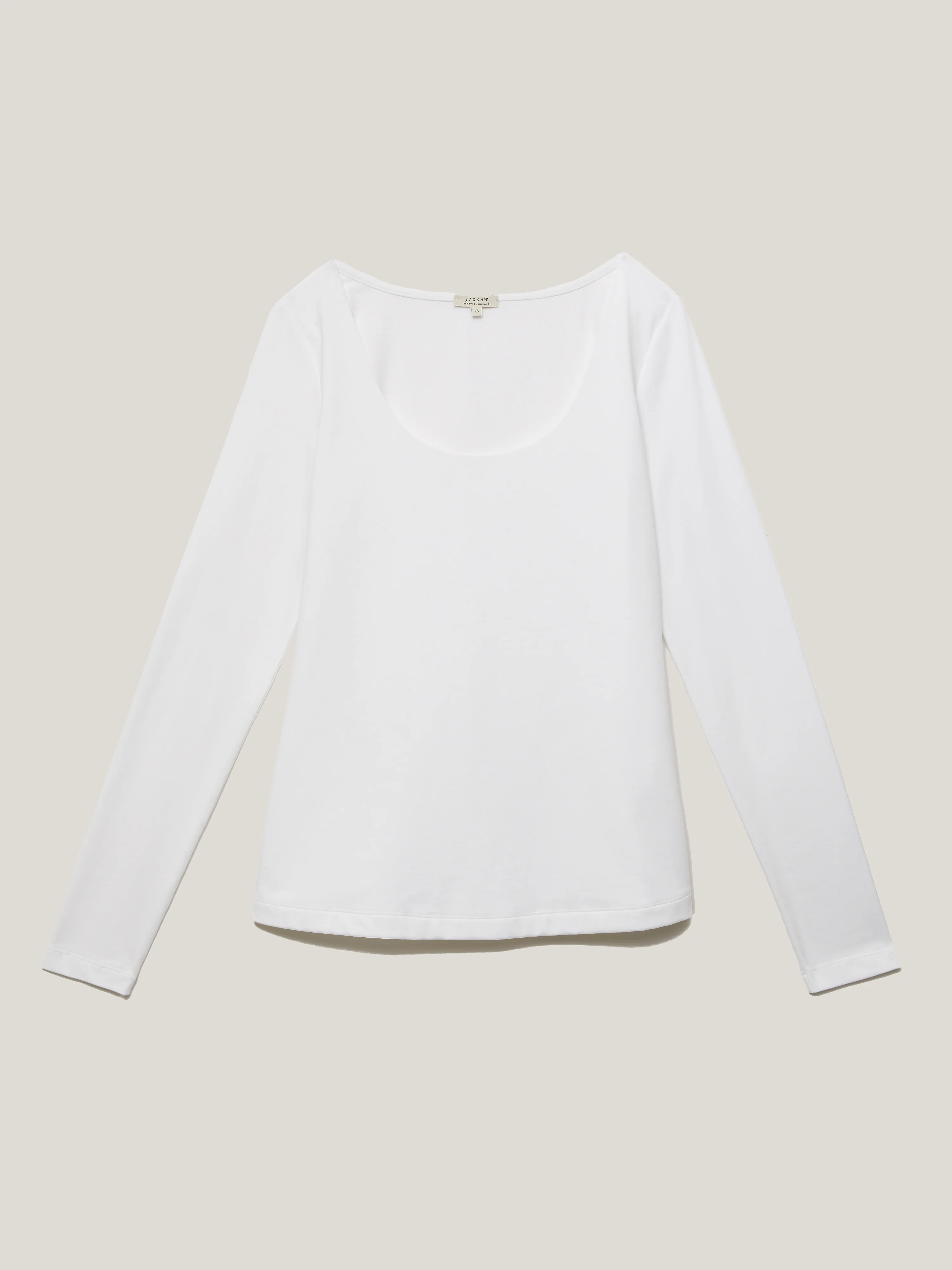 Double Front Ballet Neck Top | White - Image 7