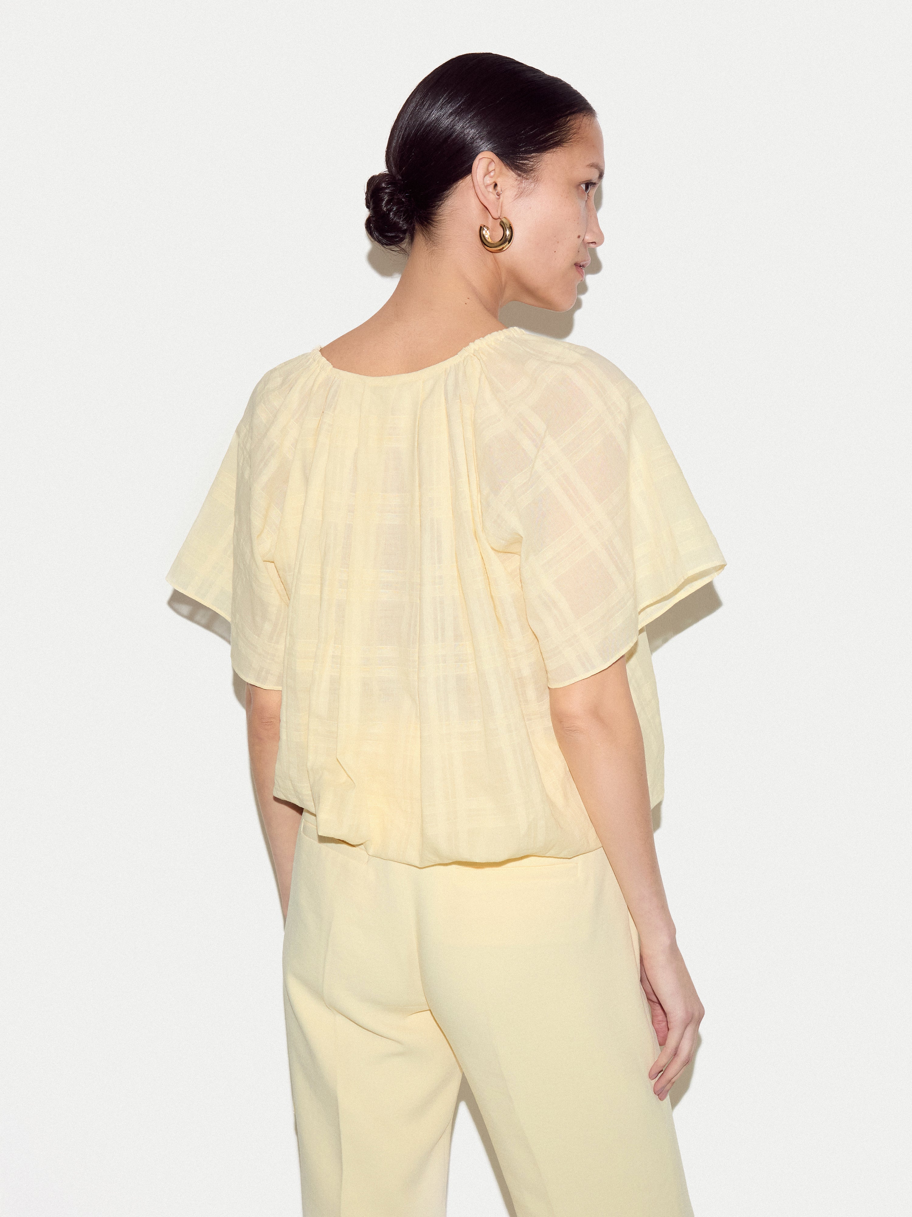 Drawstring Detailed Top | Yellow - Image 5