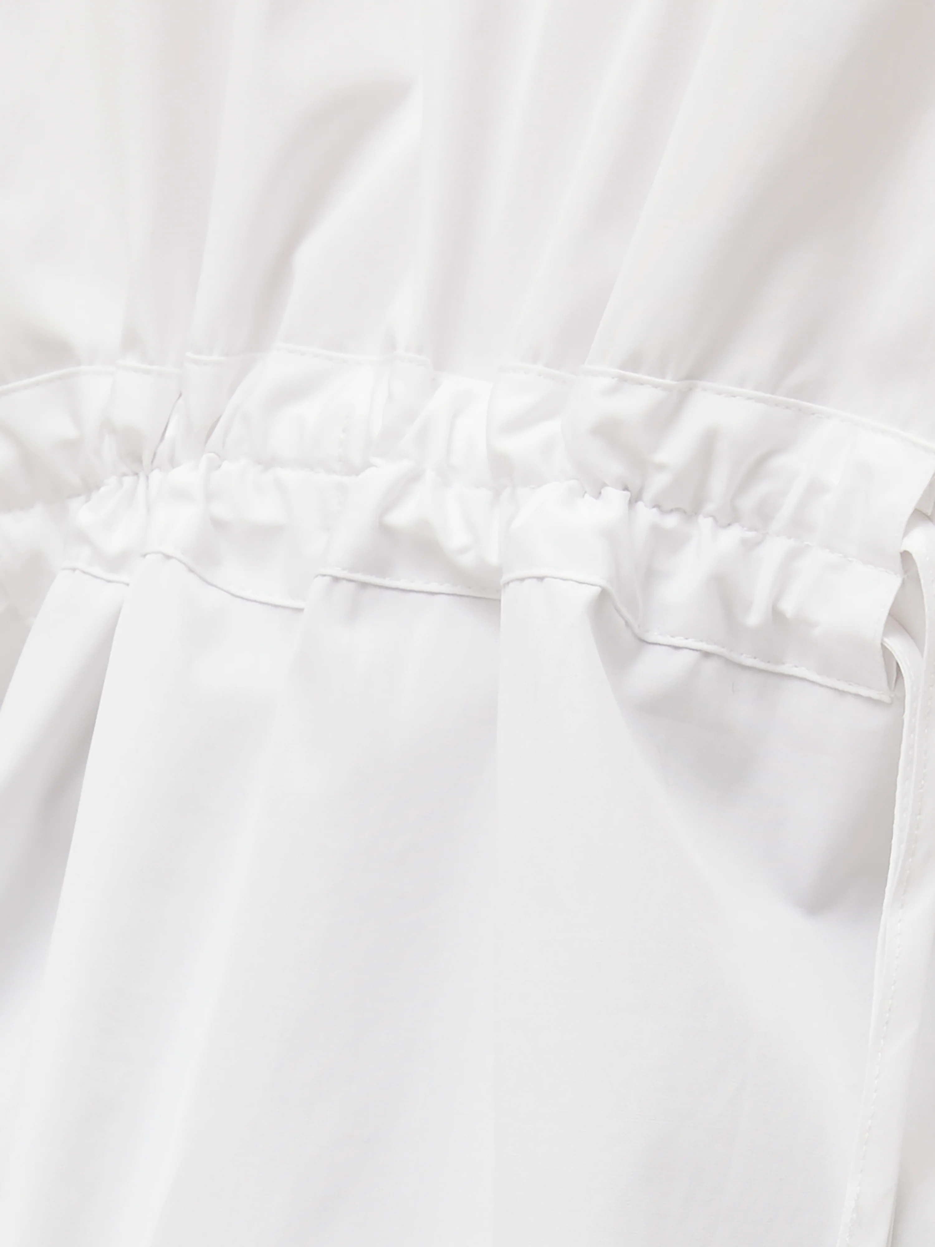 Drawstring Oversized Shirt | White - Image 8