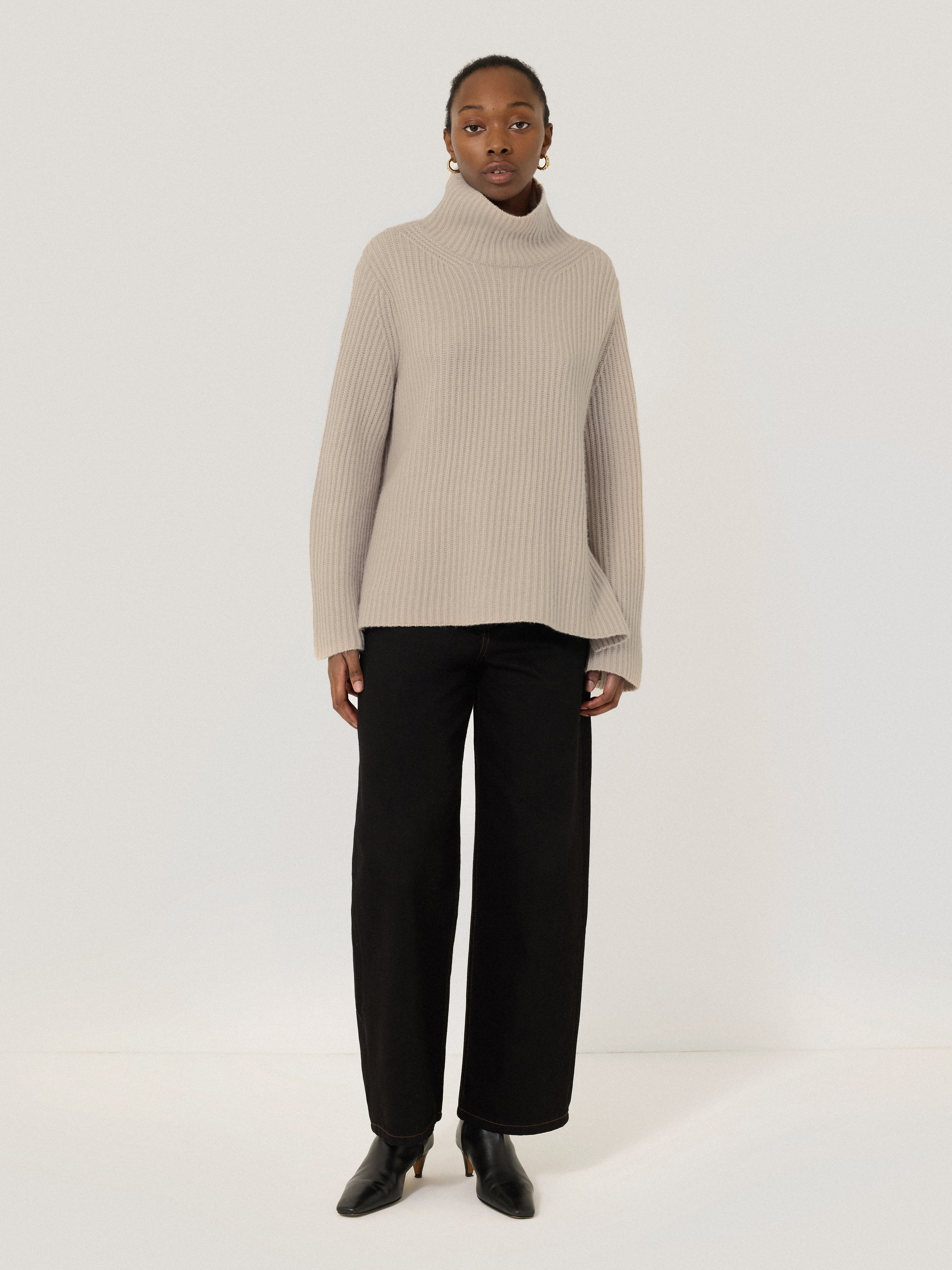 Faroe Fishermans Rib Jumper | Cream - Image 3