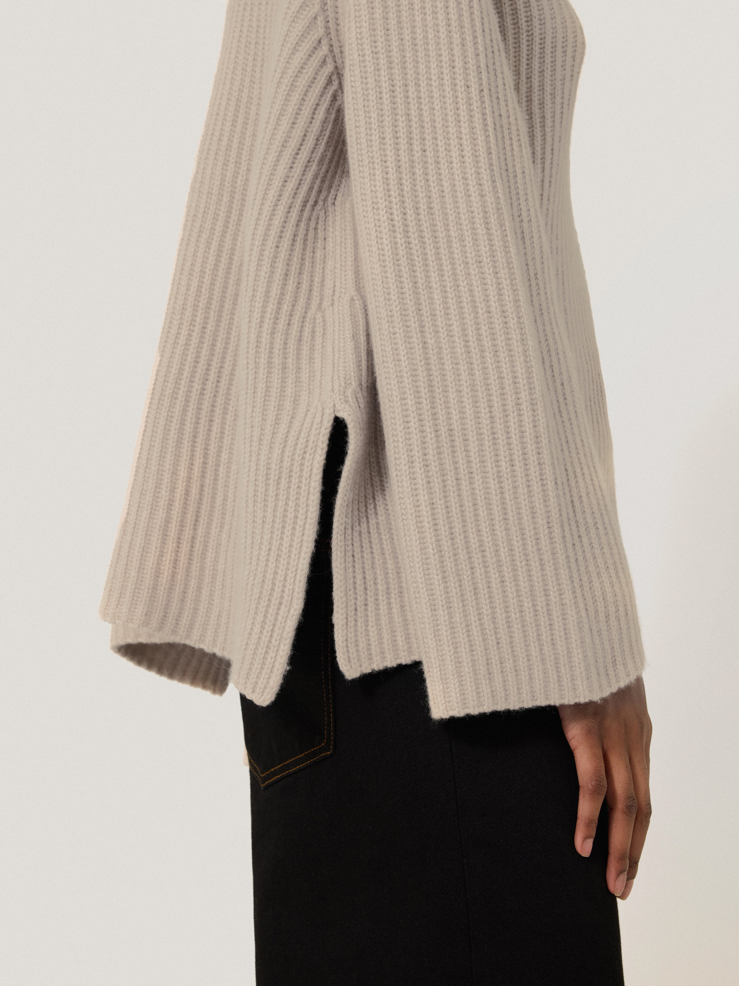 Faroe Fishermans Rib Jumper | Cream - Image 4