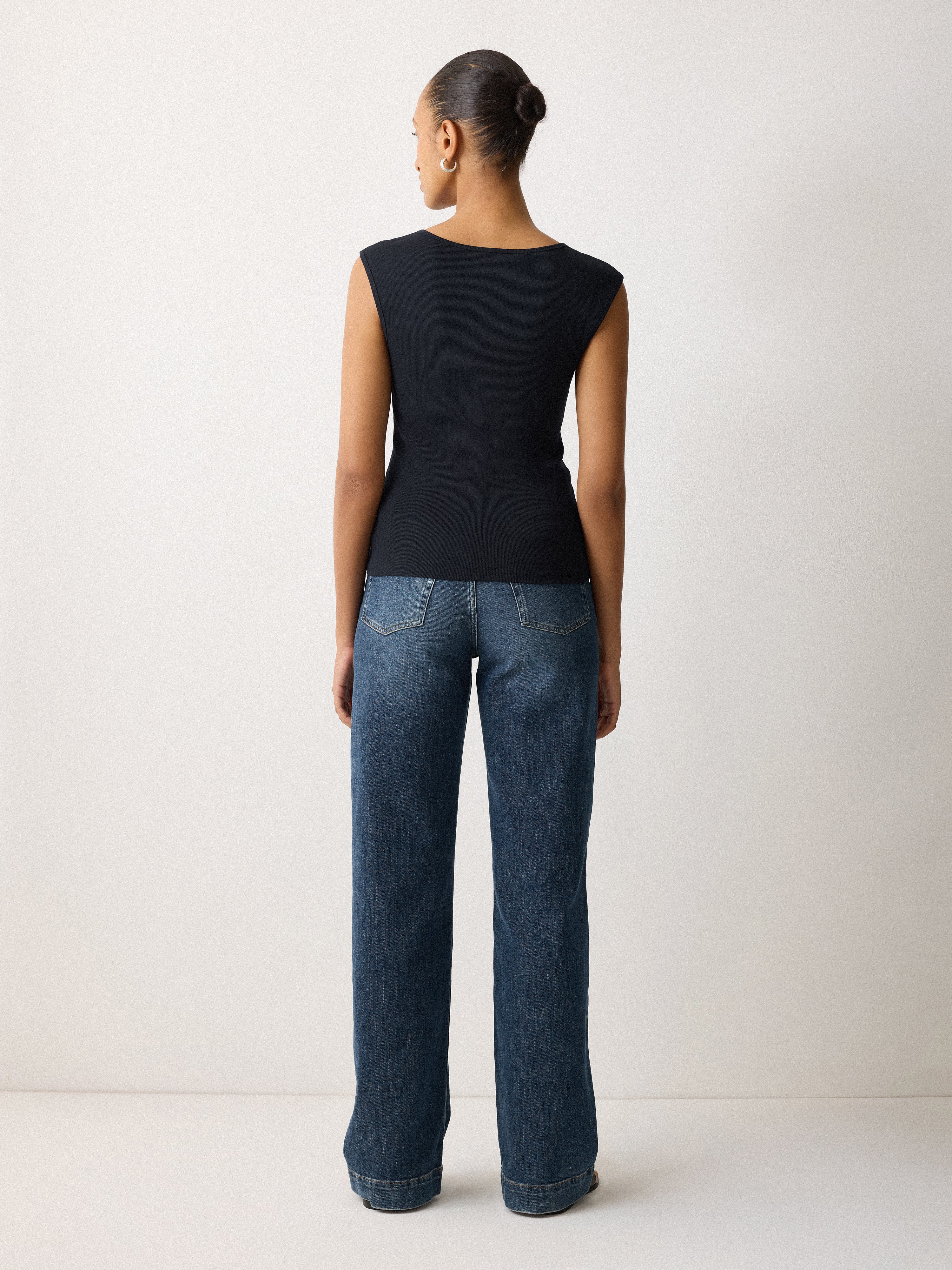 Fine Cotton Baby Henley | Navy - Image 3