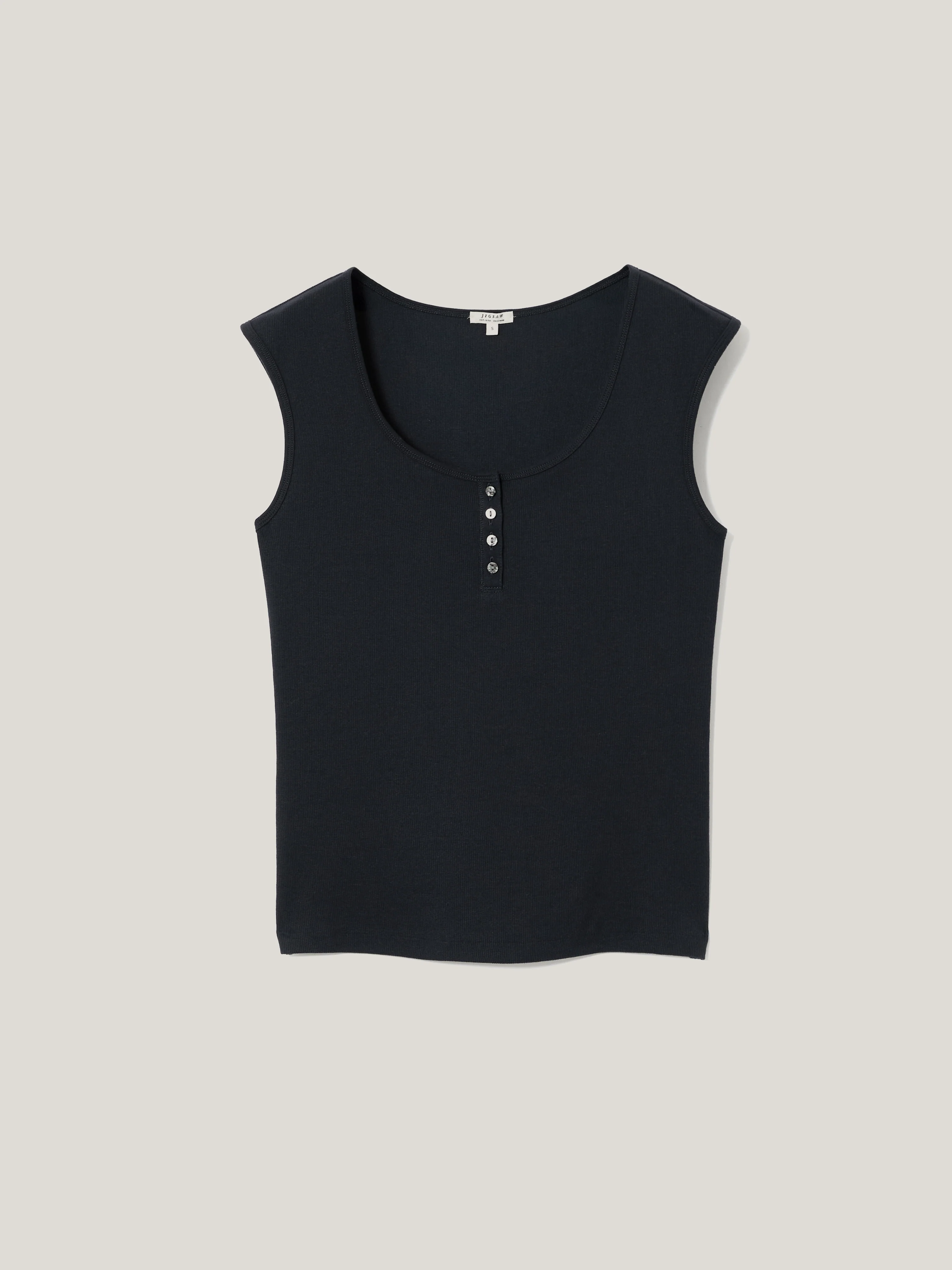 Fine Cotton Baby Henley | Navy - Image 5