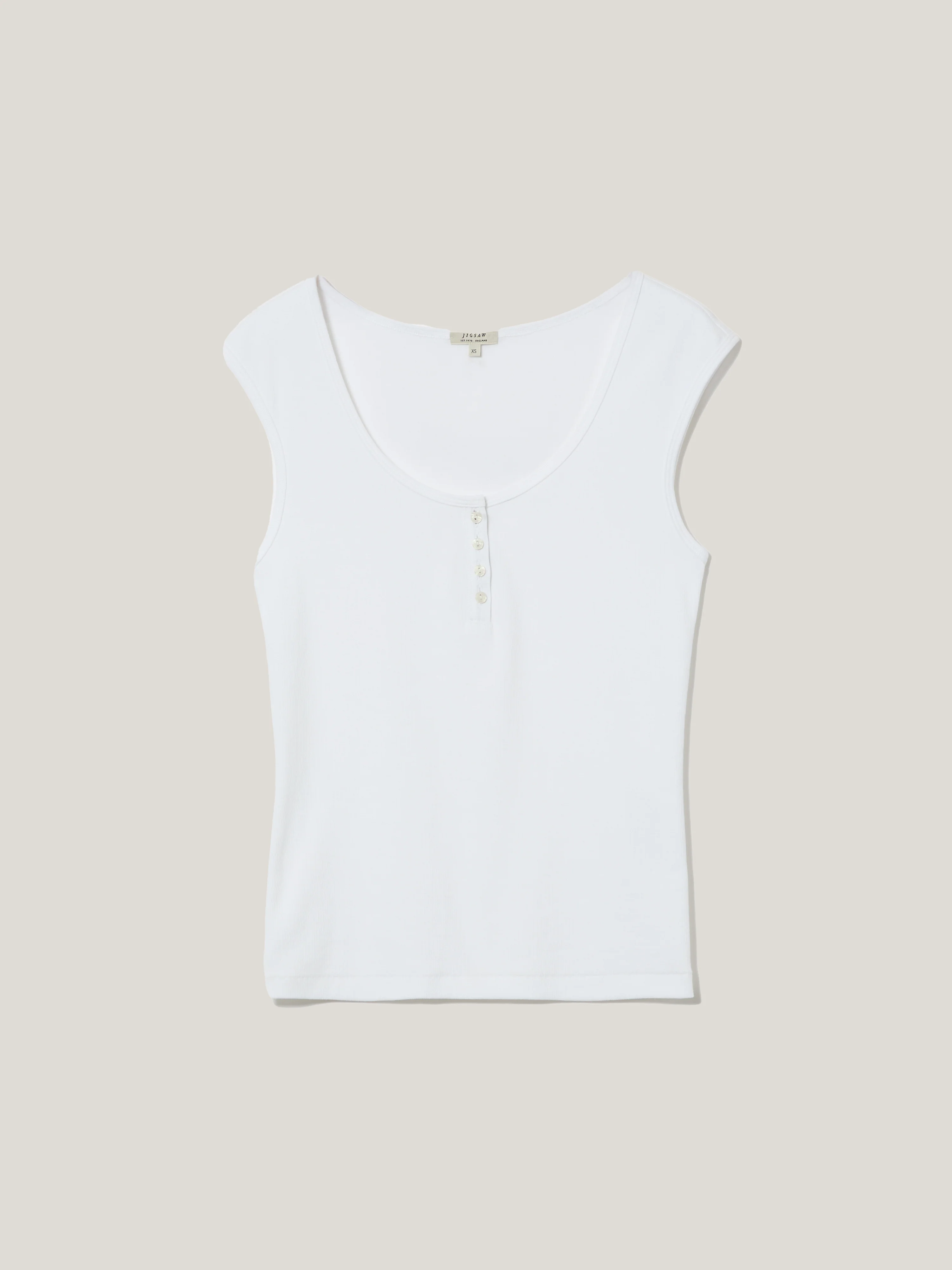 Fine Cotton Baby Henley | White - Image 5