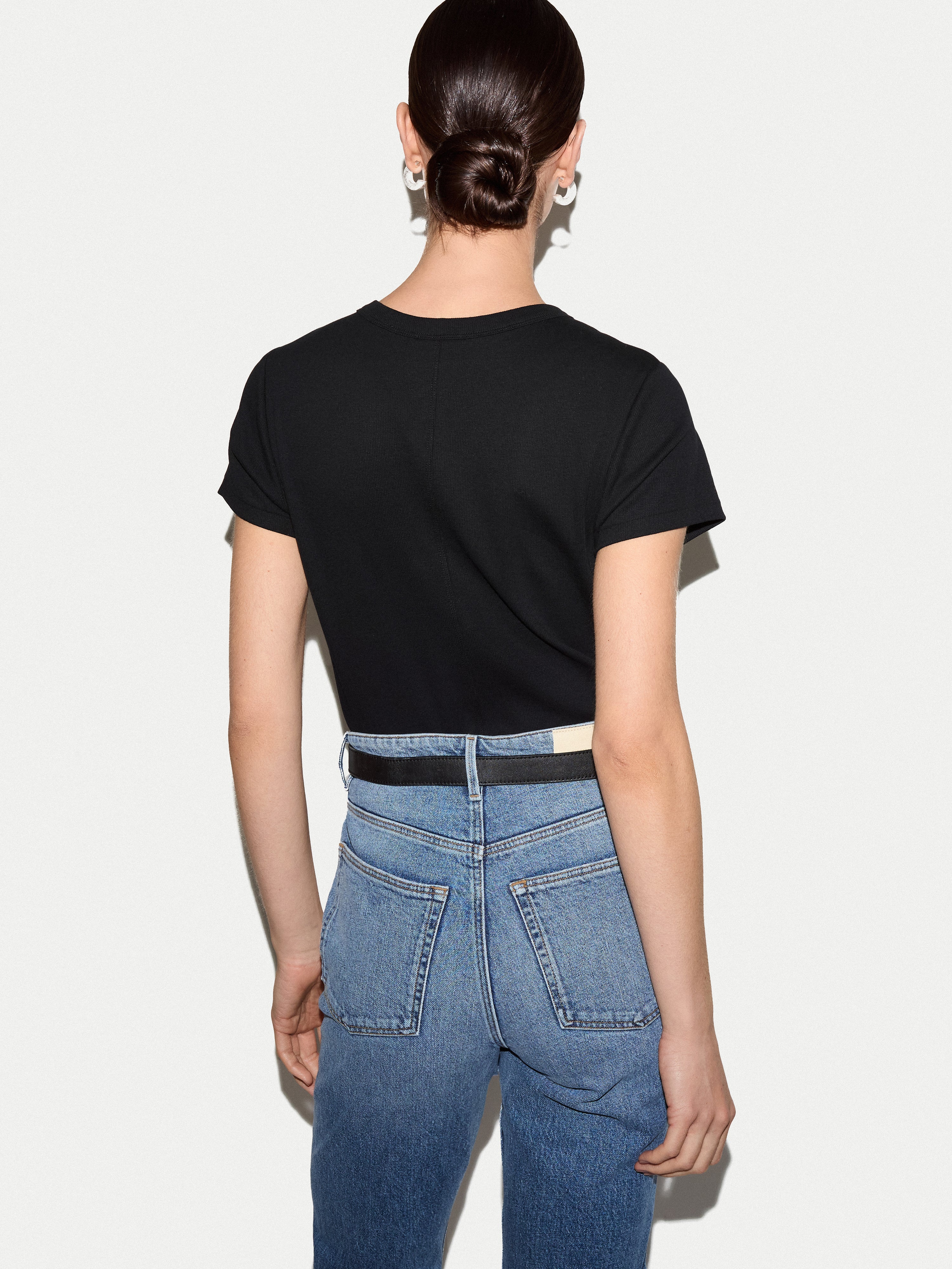 Fine Cotton Baby T-shirt | Black - Image 5