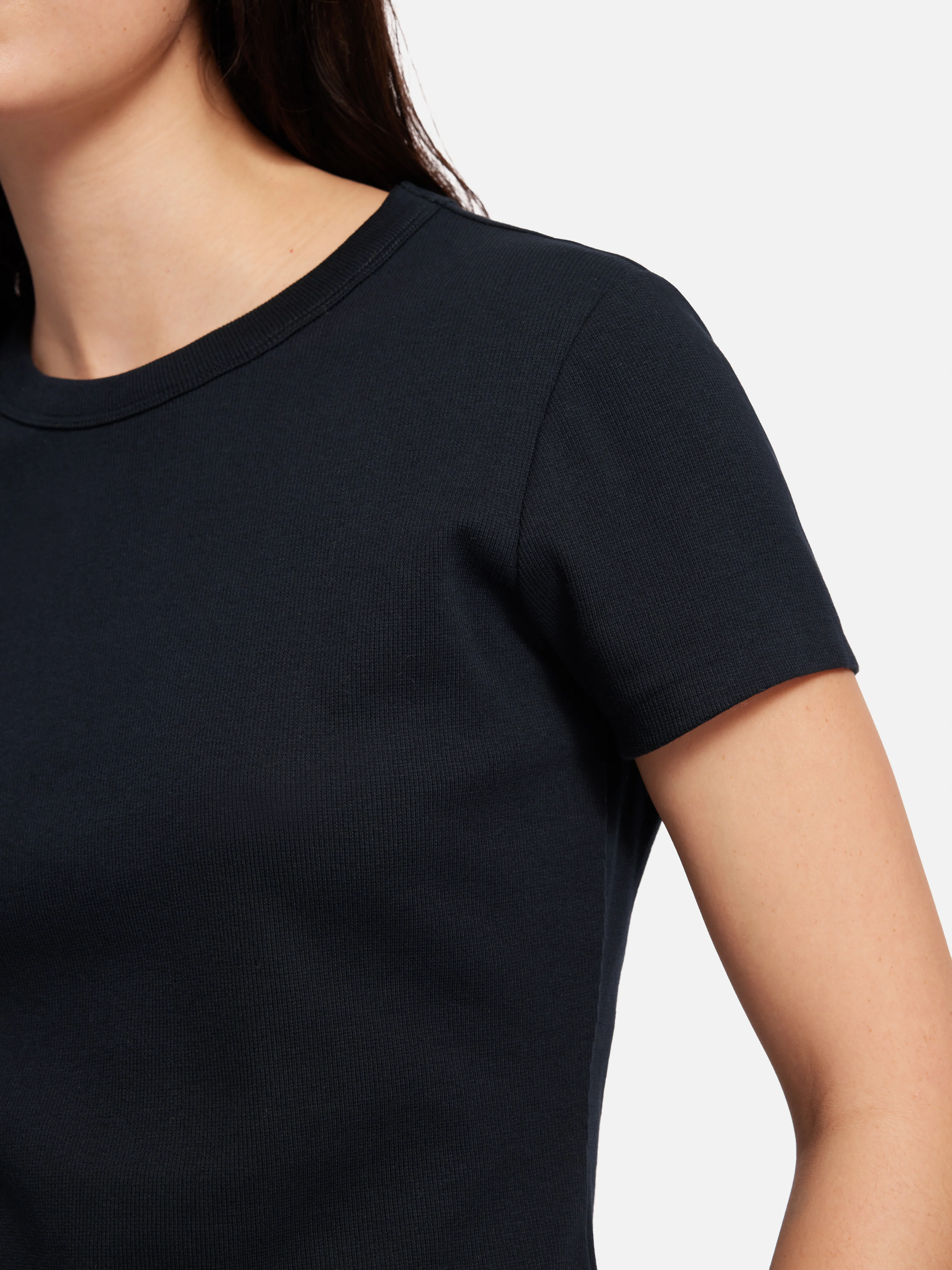 Fine Cotton Tee | Navy - Image 4