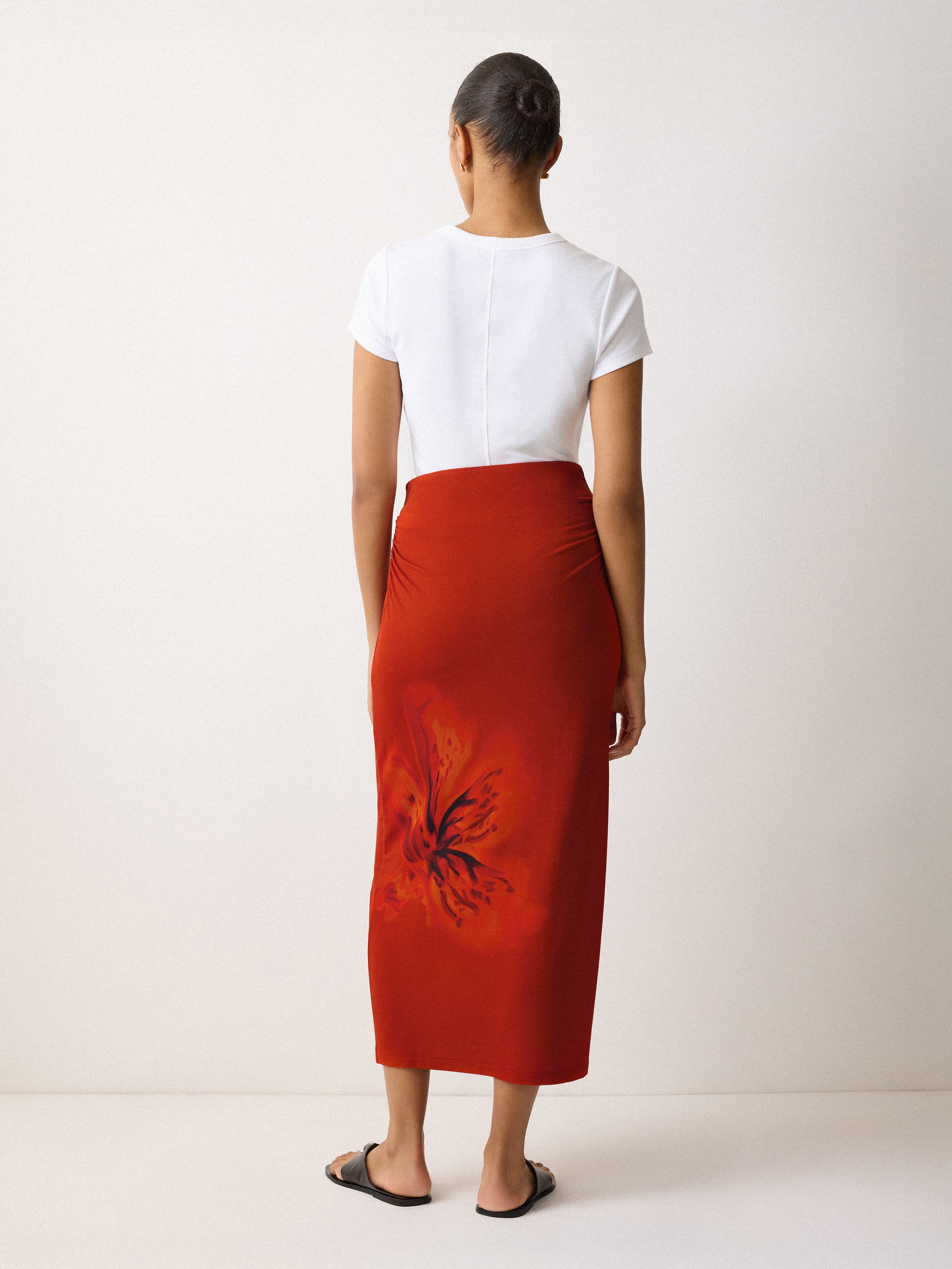 Fire Flower Jersey Skirt | Red - Image 5