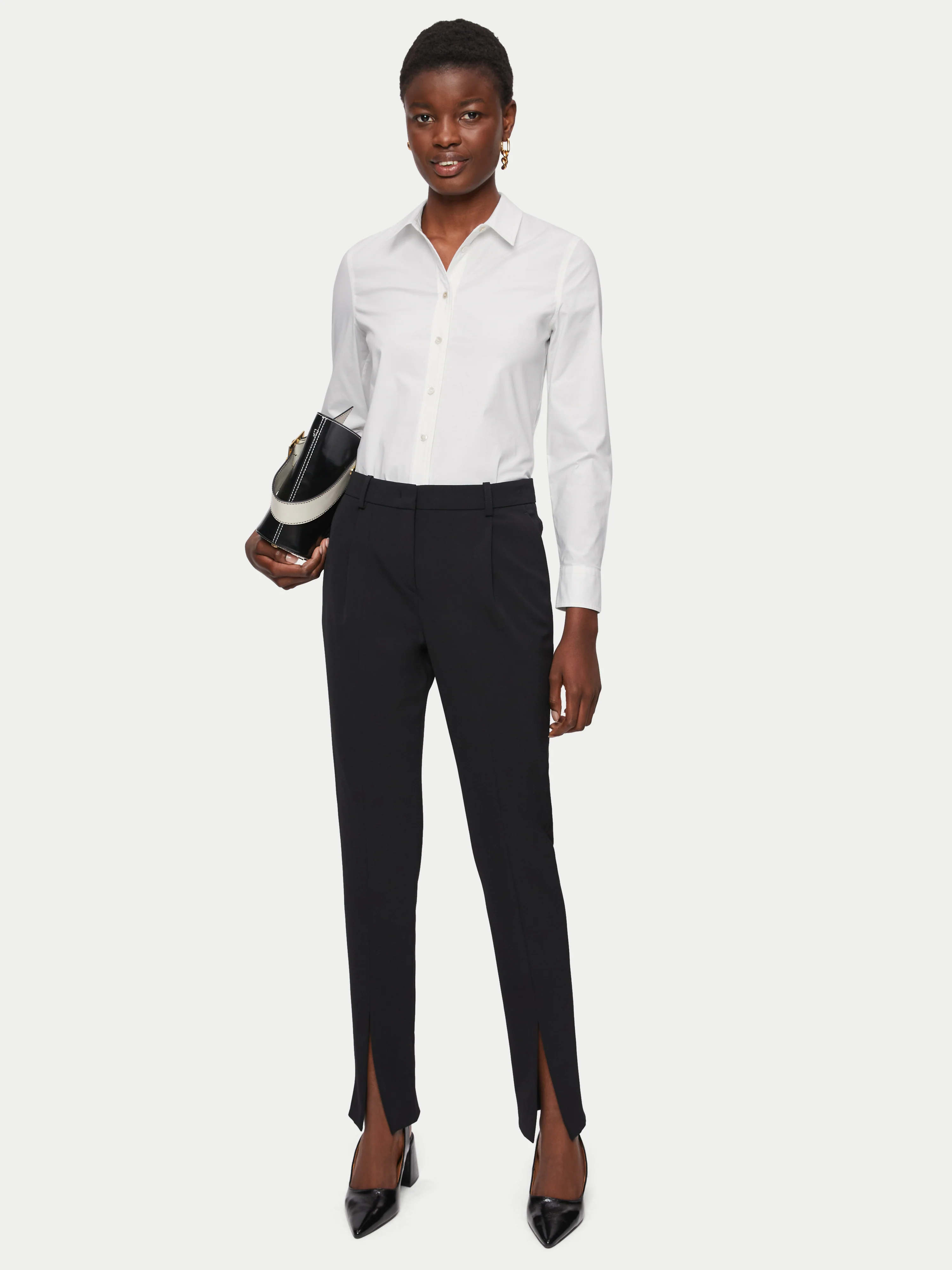 Fitted Cotton Shirt | White - Image 2
