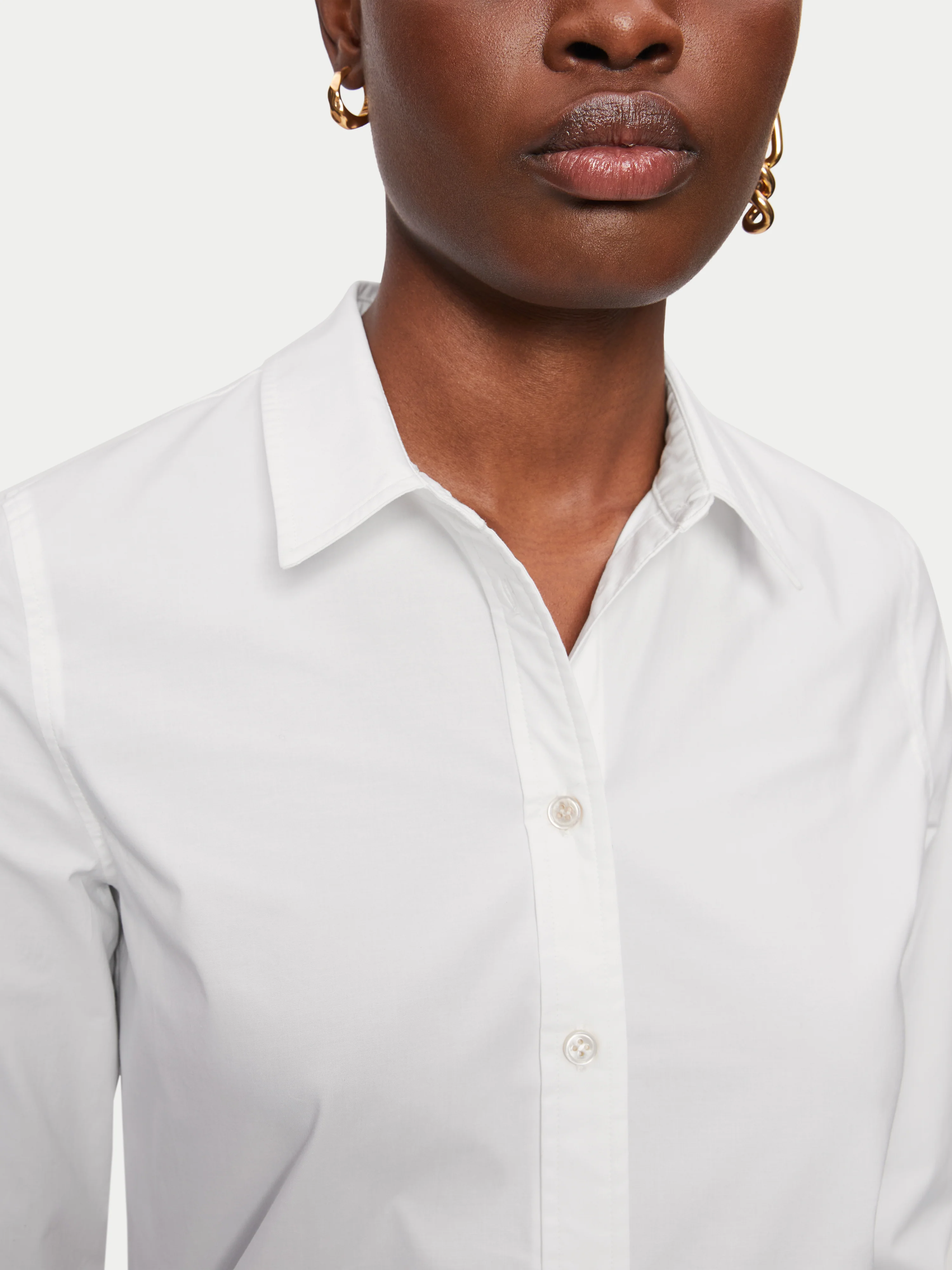 Fitted Cotton Shirt | White - Image 3