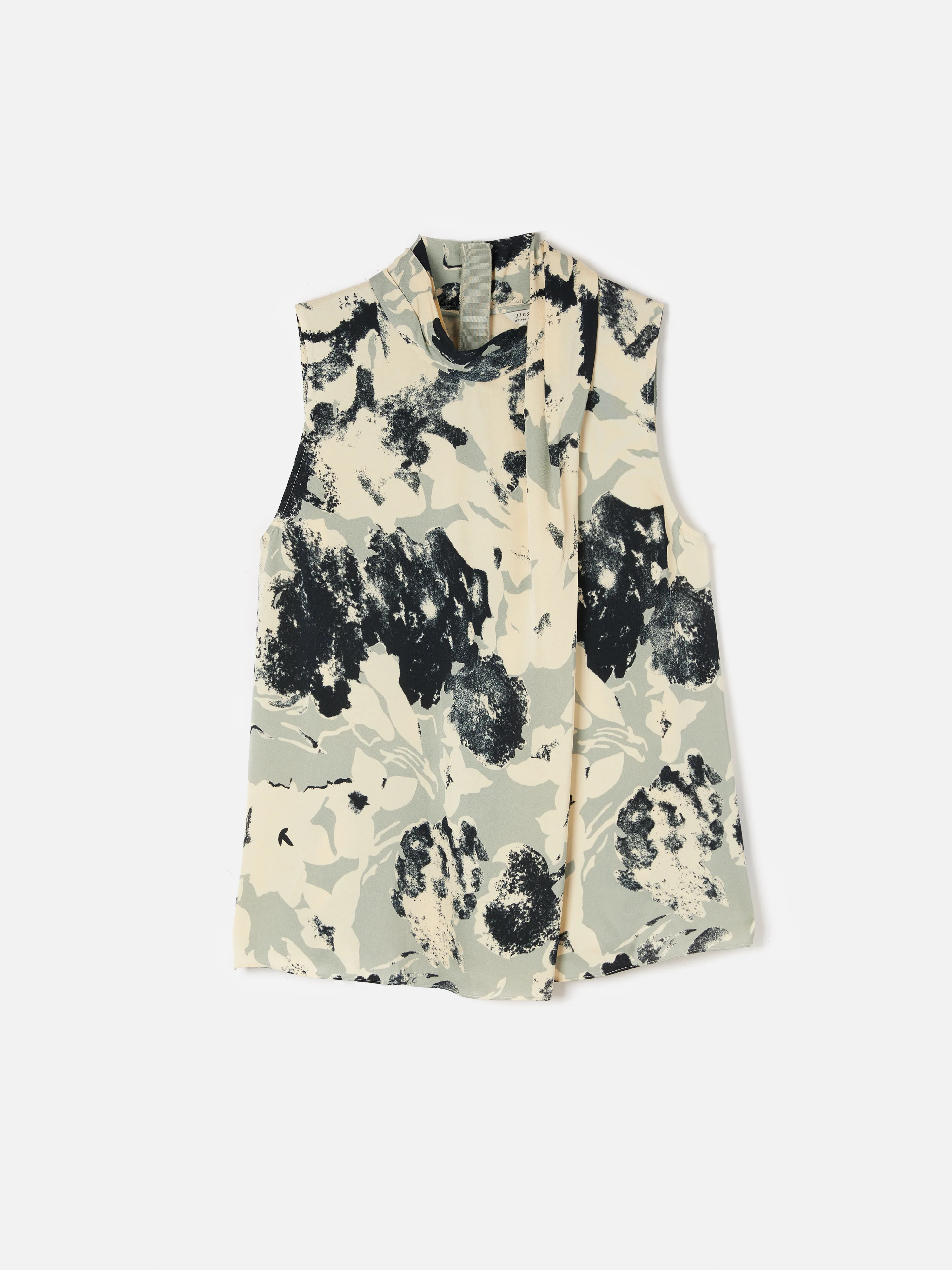 Floral Echo Sleeveless Top | Grey - Image 8